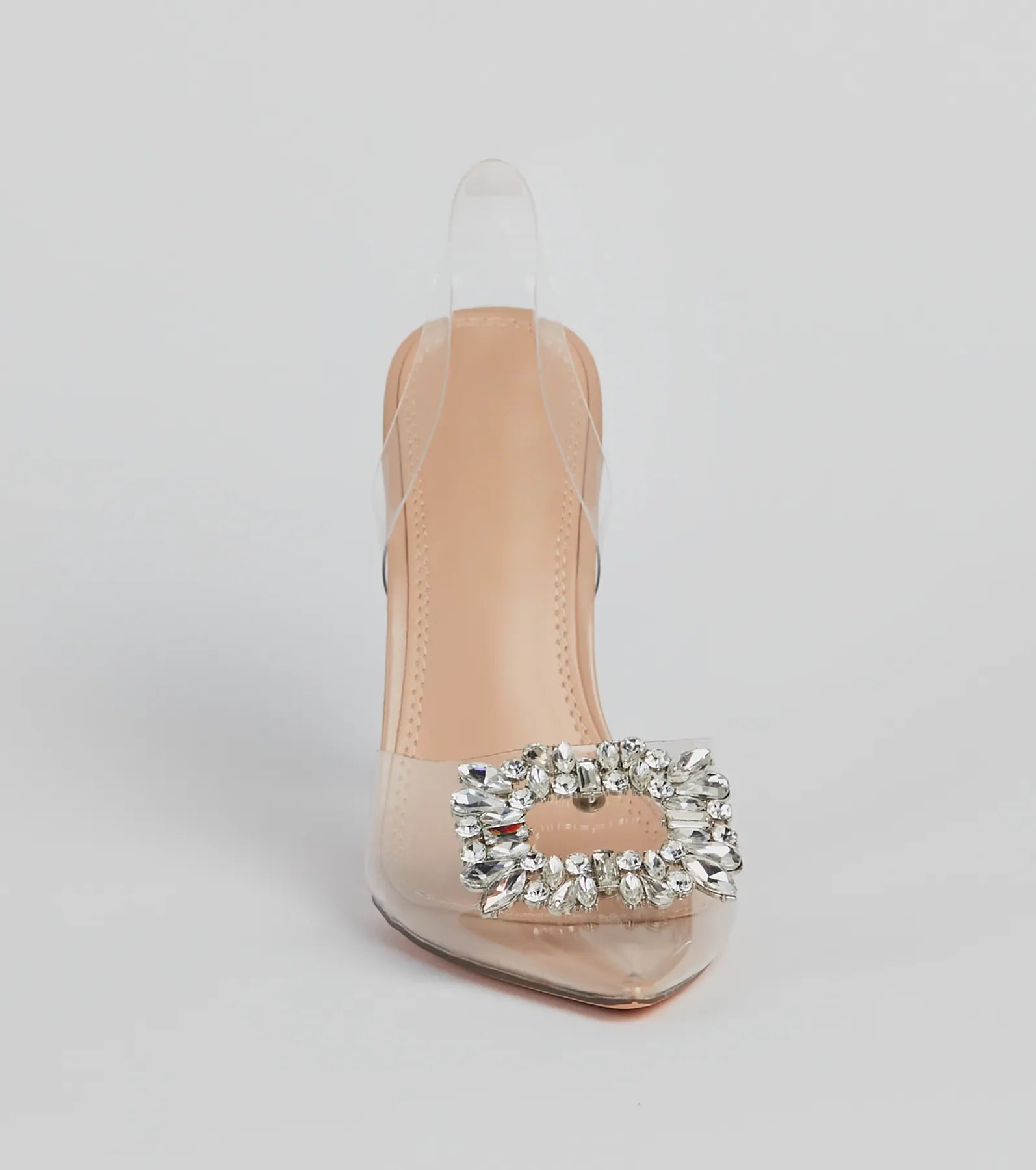 Elegant Luxe Rhinestone Brooch Stiletto Heels - Image 3