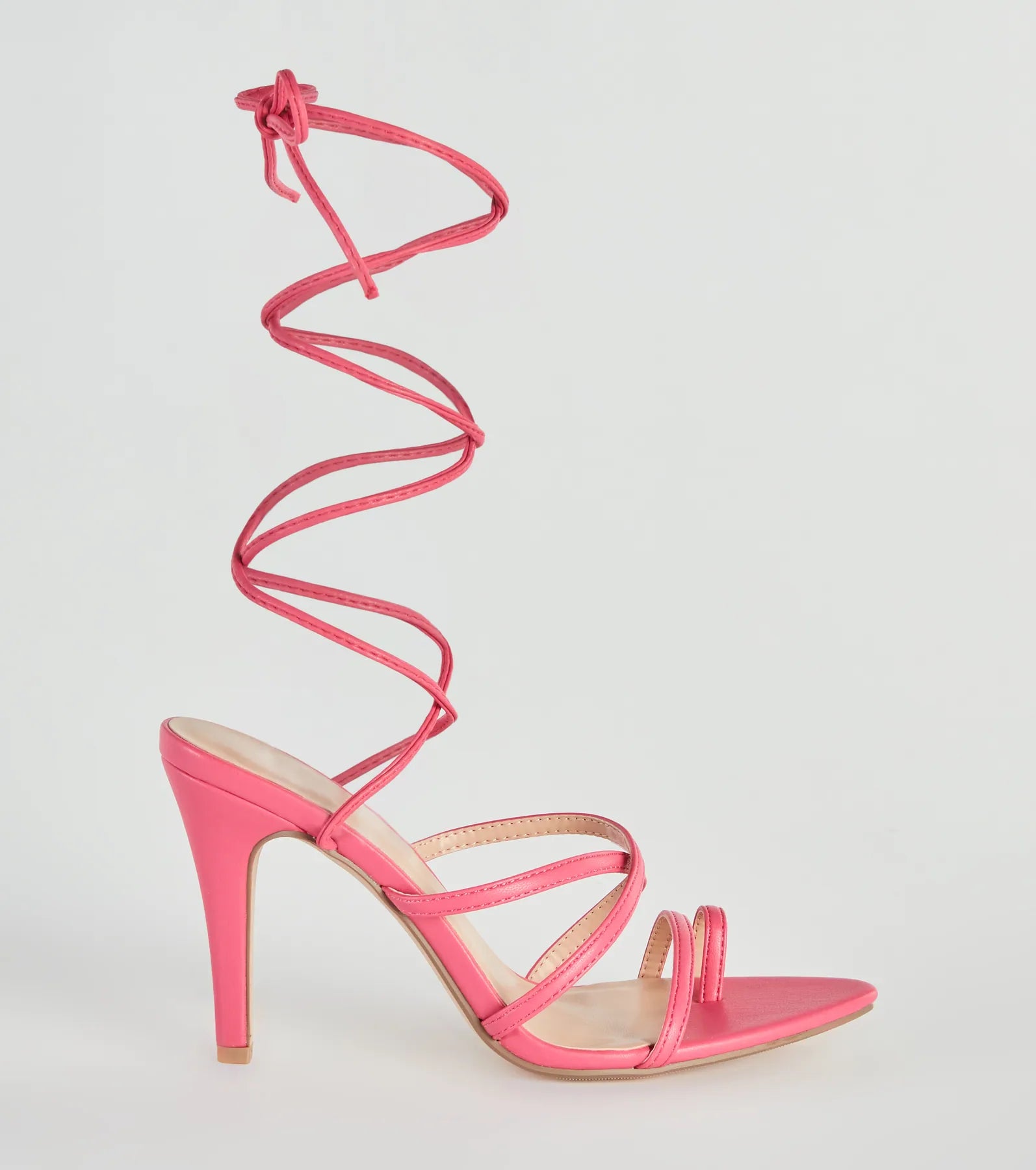 Strapped Stunner Lace-Up Stiletto Heels - Image 2