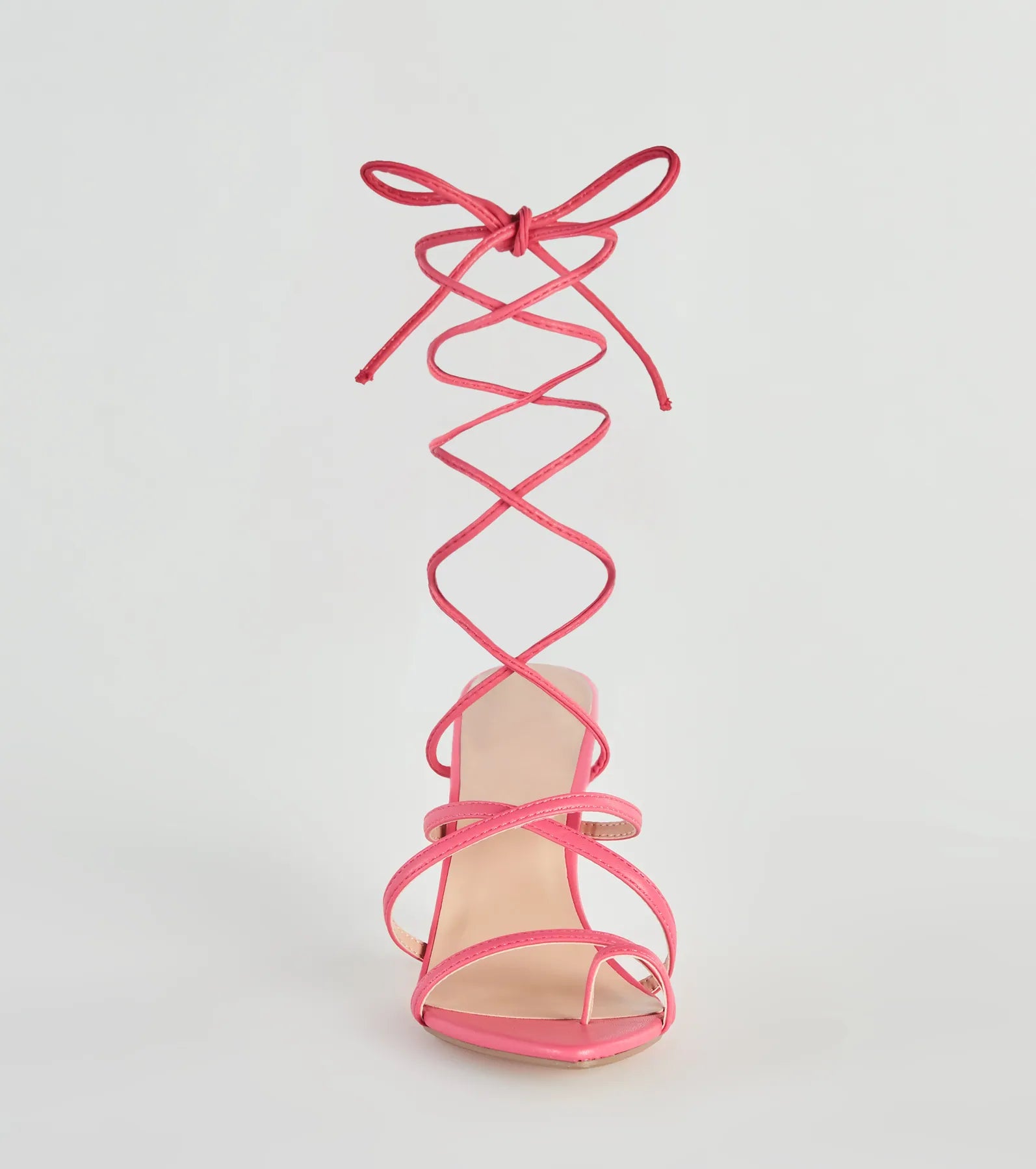 Strapped Stunner Lace-Up Stiletto Heels - Image 3