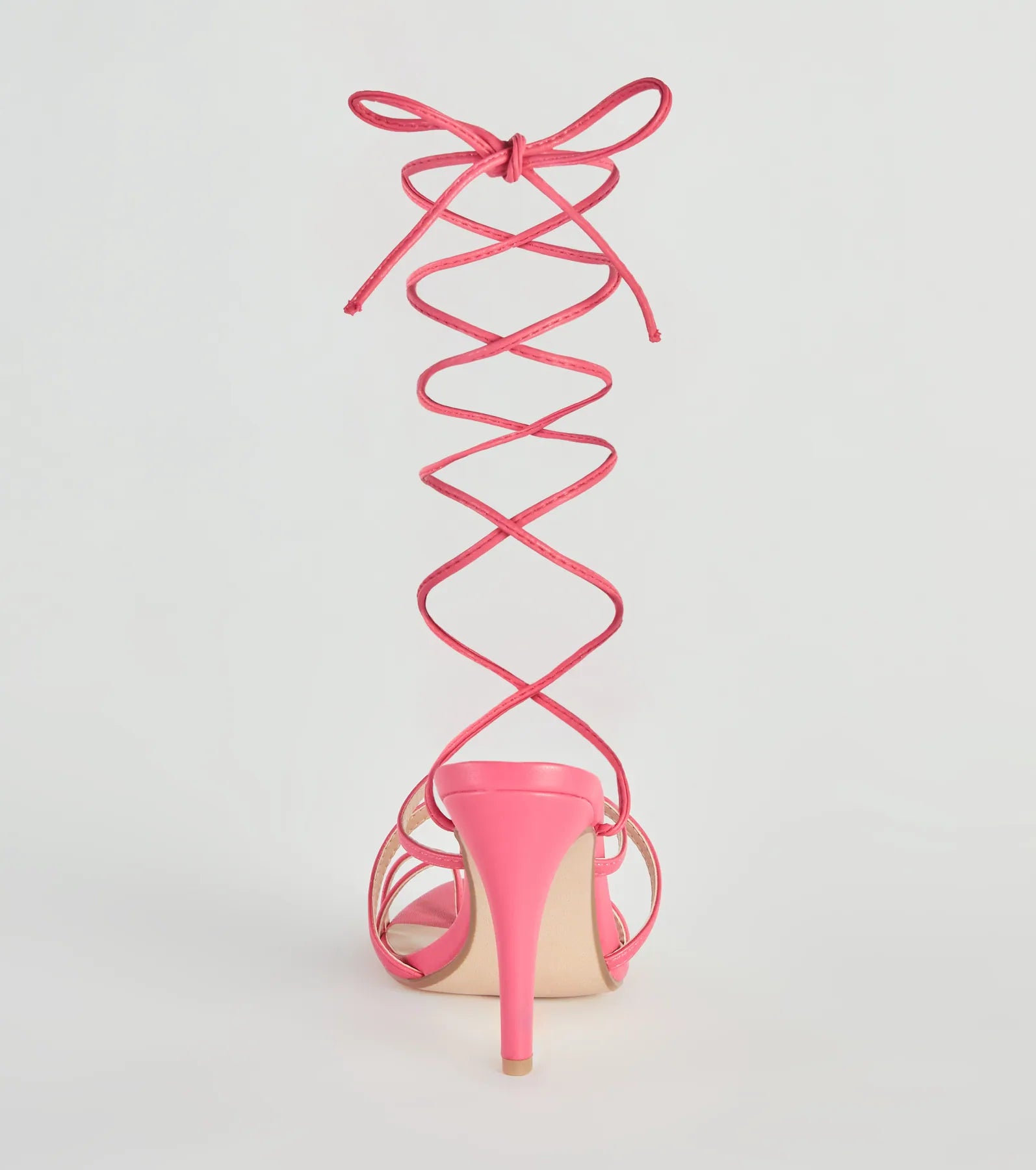 Strapped Stunner Lace-Up Stiletto Heels - Image 4