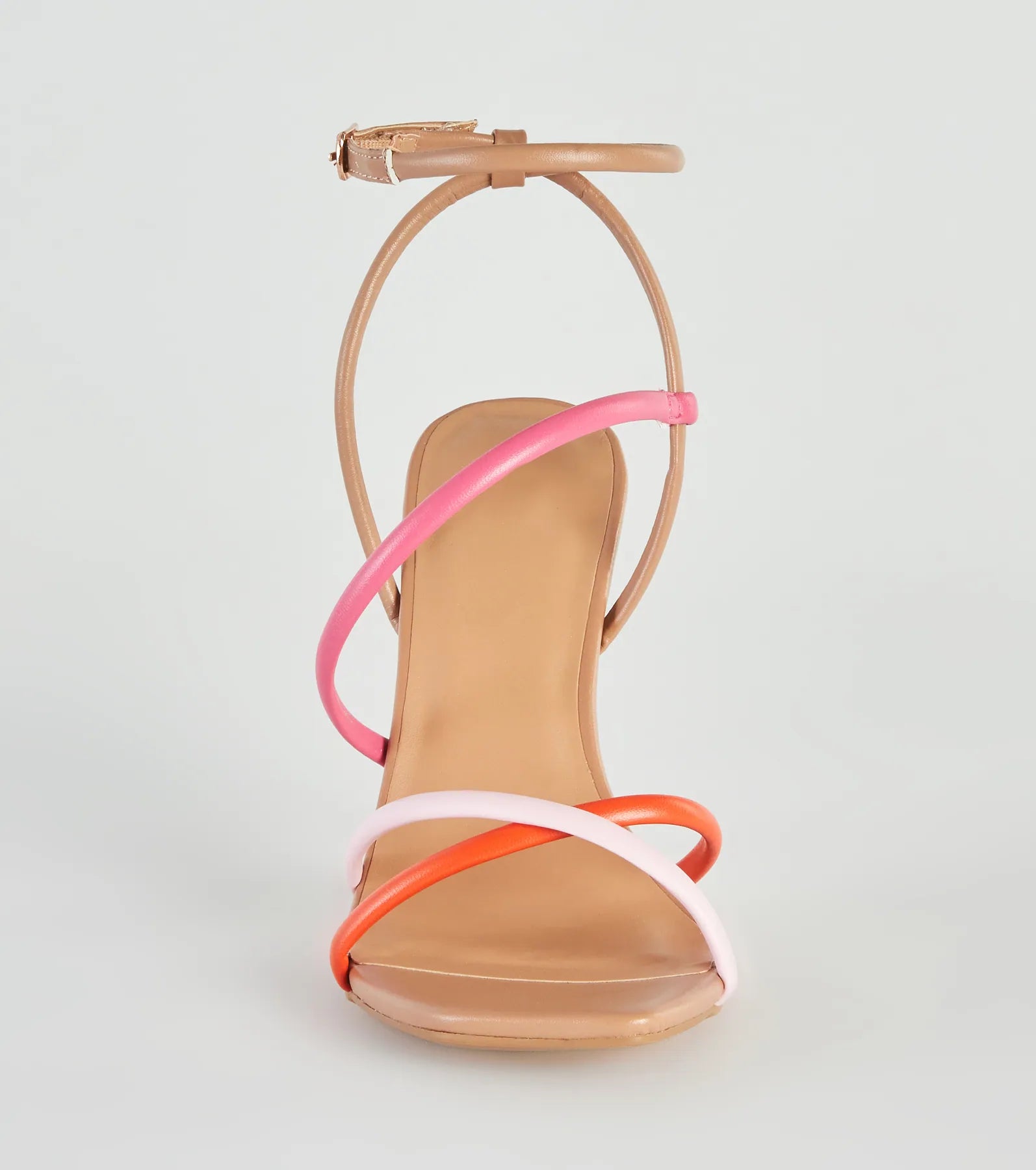 Stylish Flair Multi-Colored Strappy Stiletto Heels - Image 7