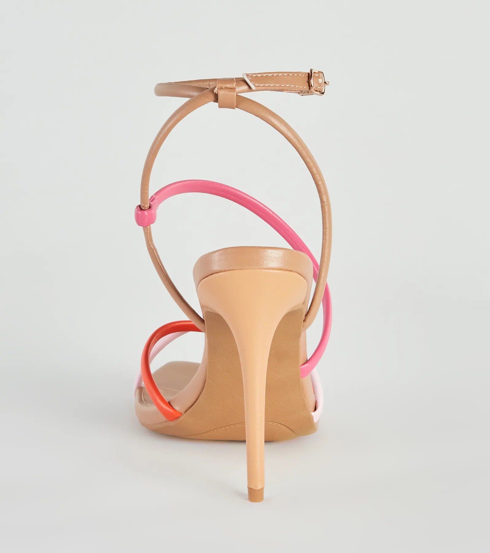 Stylish Flair Multi-Colored Strappy Stiletto Heels - Image 8