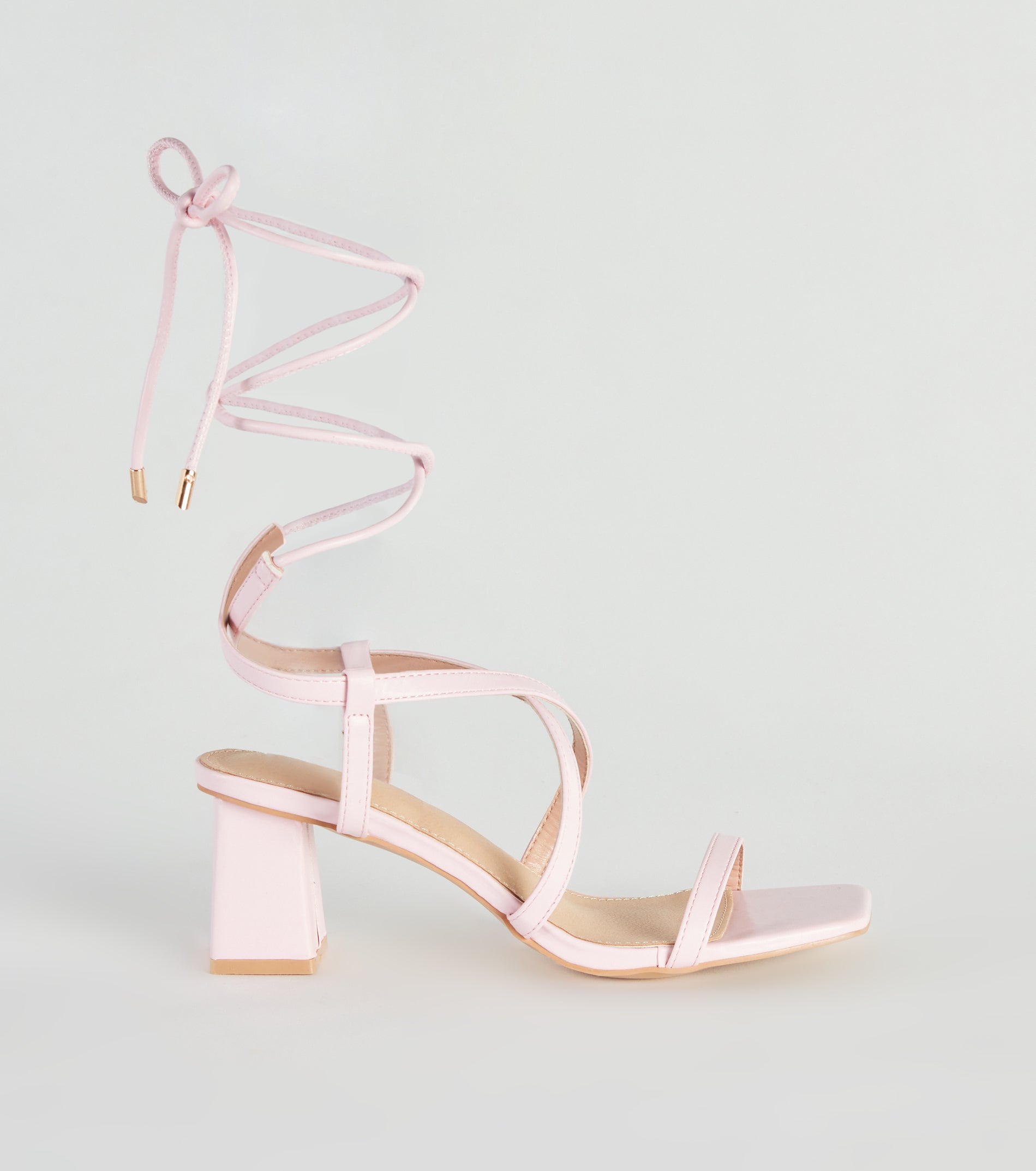 Catch Me If You Can Lace-Up Block Heels - Image 2