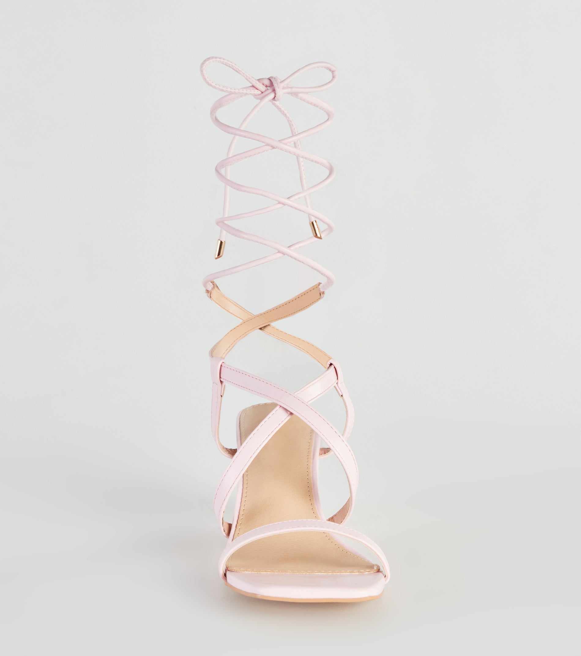Catch Me If You Can Lace-Up Block Heels - Image 3