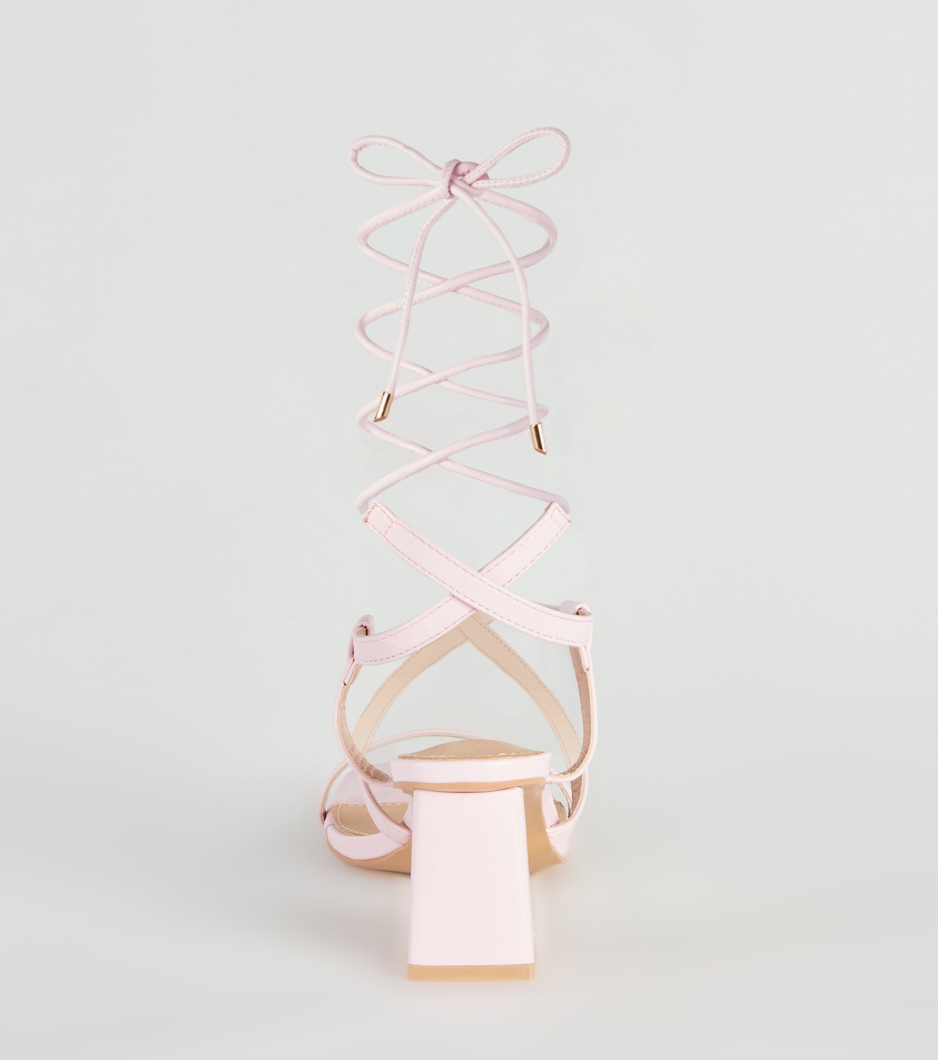 Catch Me If You Can Lace-Up Block Heels - Image 4
