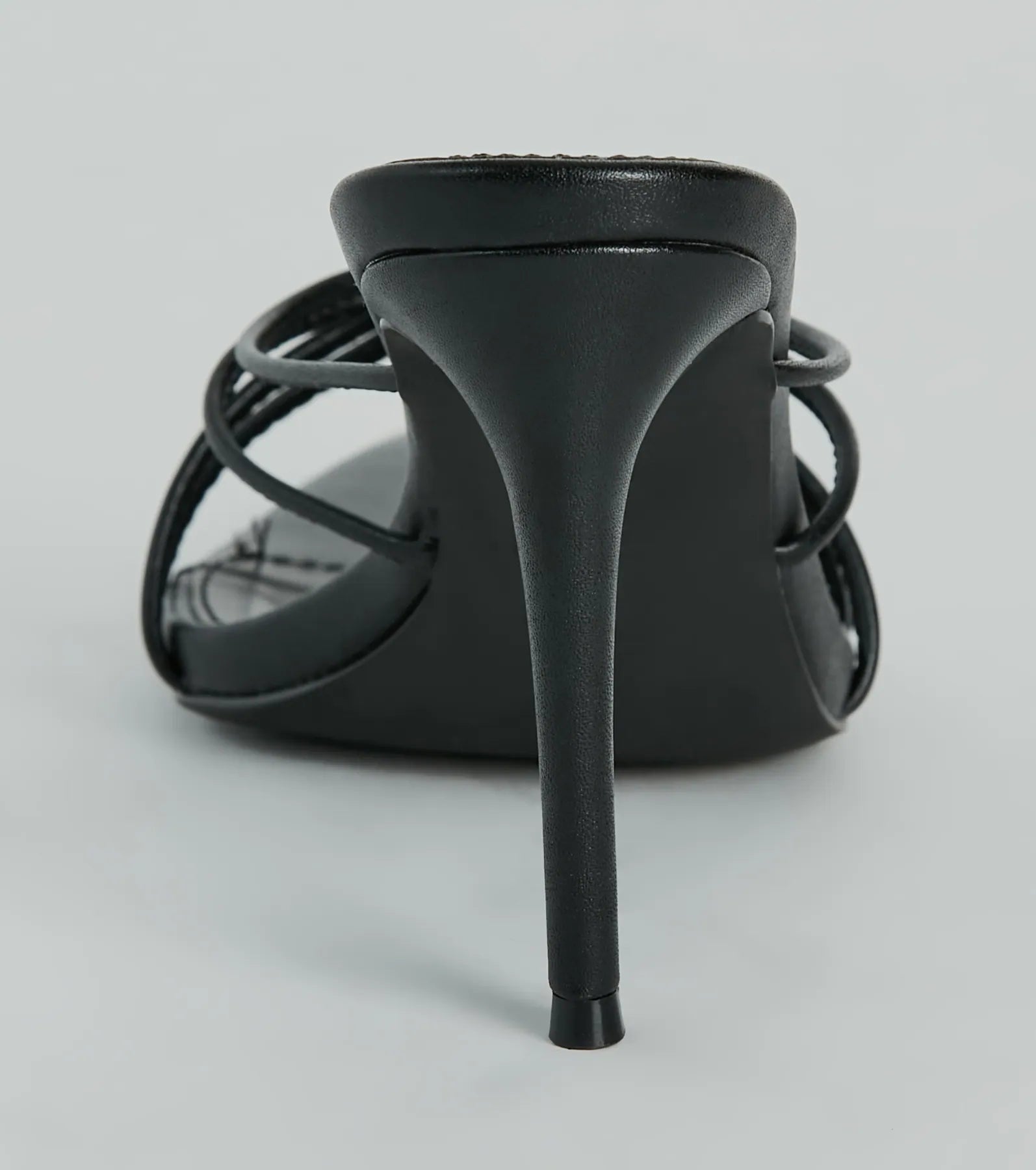 Heart And Soul Strappy Rhinestone Stiletto Mules - Image 8