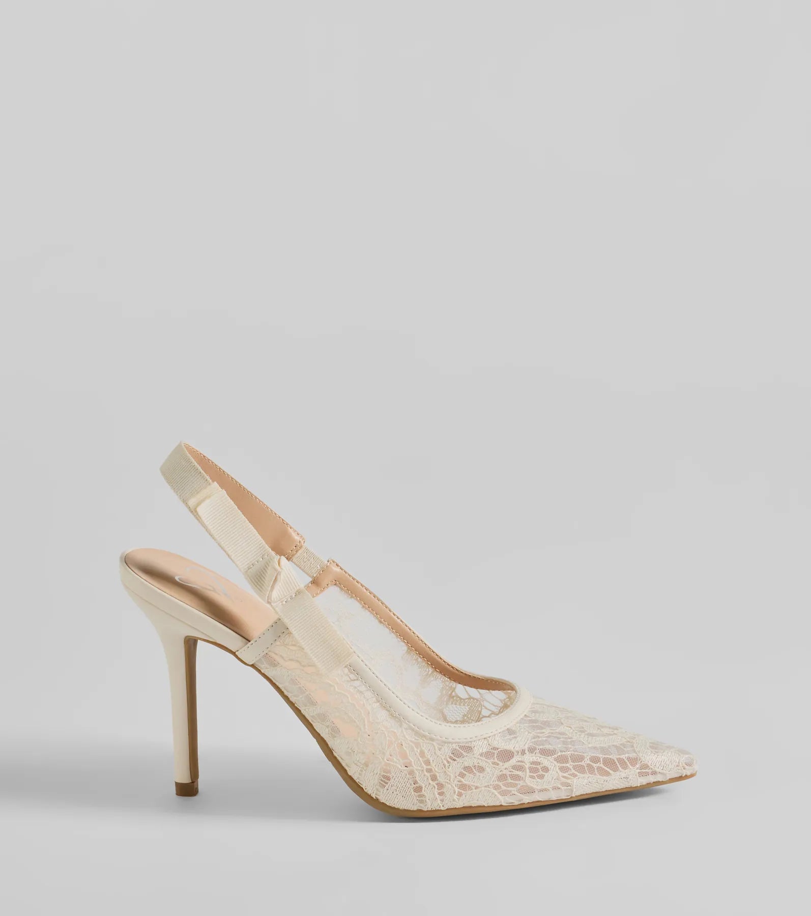 Sweet Cuties Lace Slingback Stiletto Pumps - Image 2