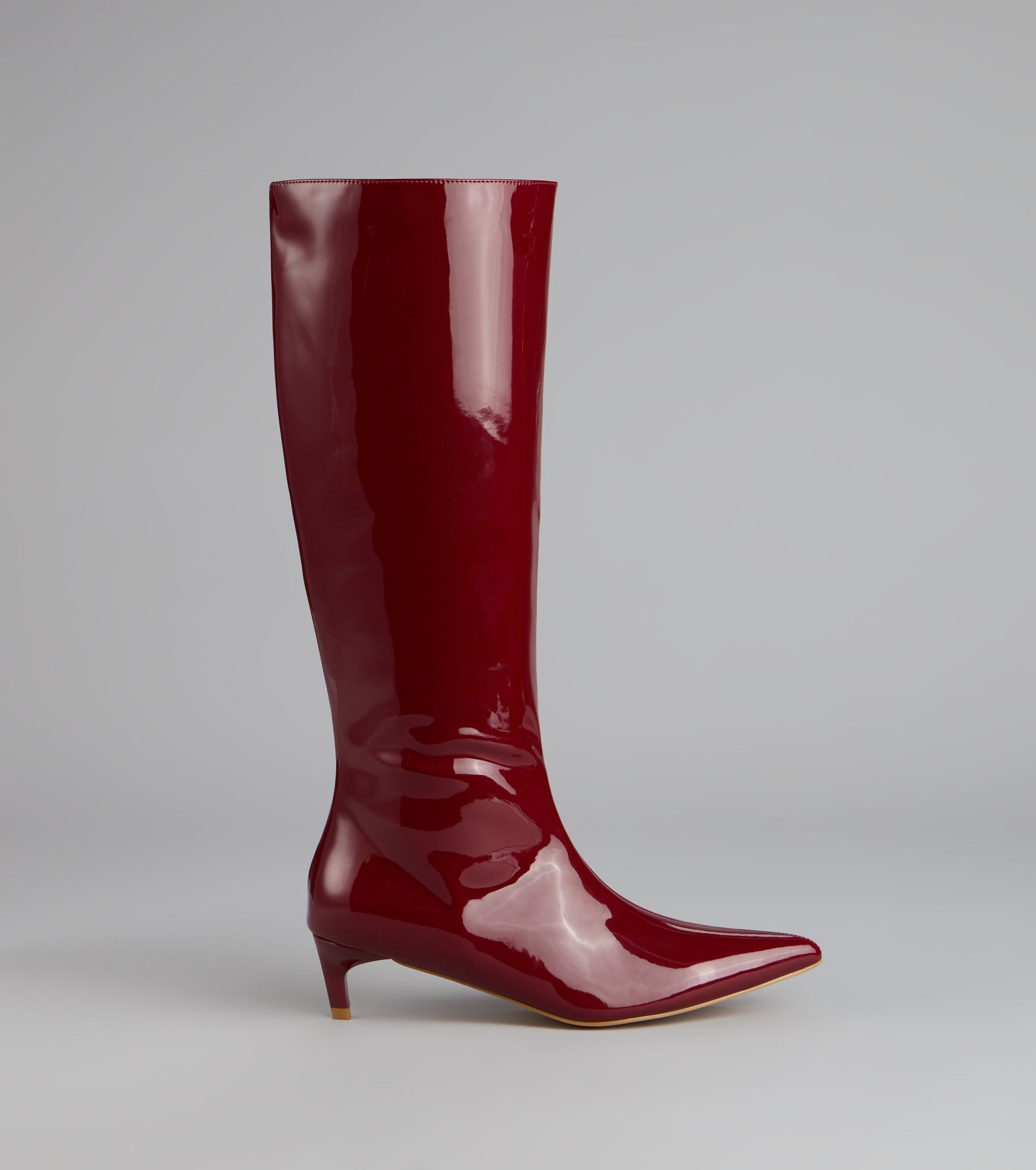 Attitude Strut Patent Stiletto Boots - Image 2