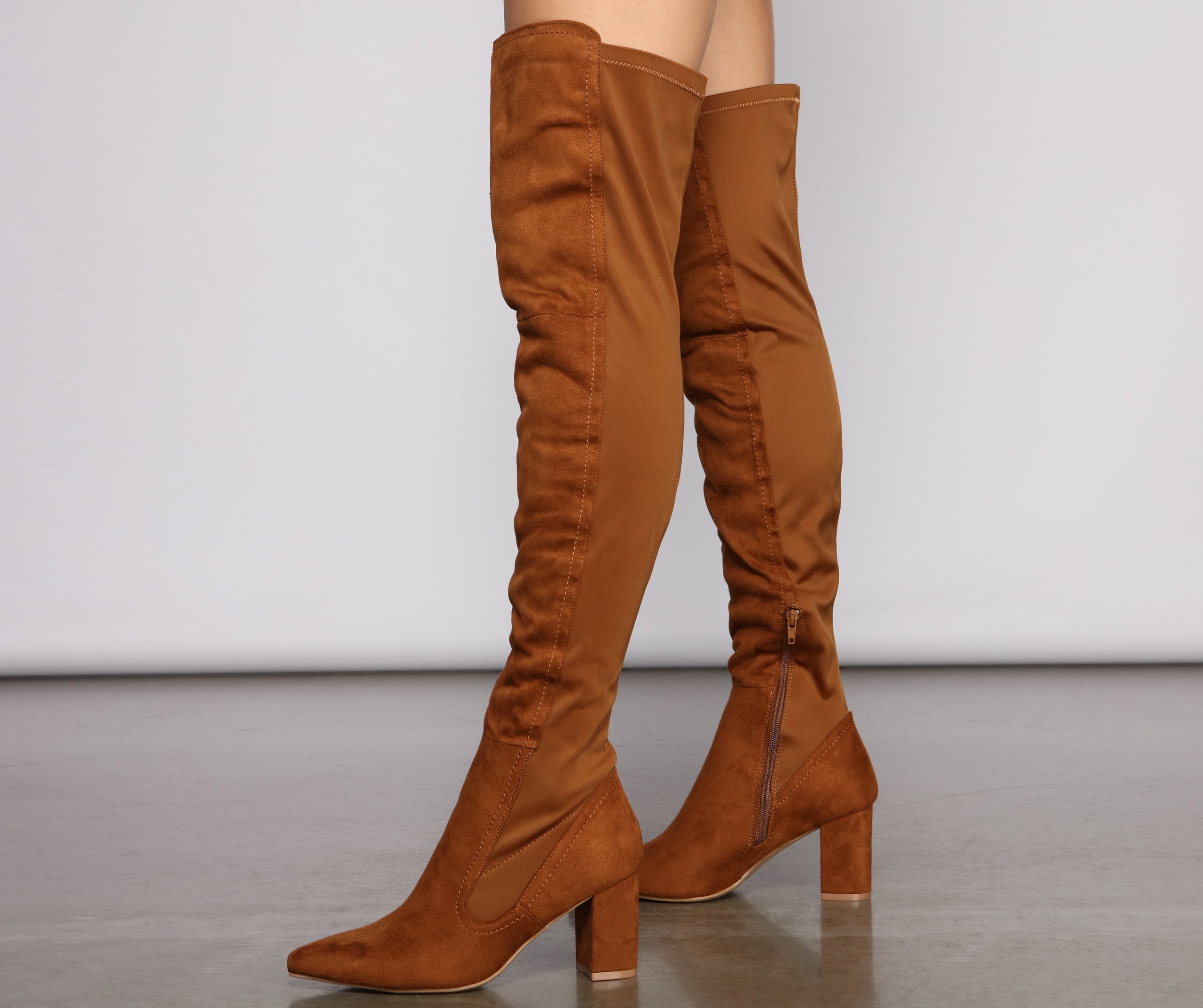So Chic Over-The-Knee Lace Up Boots - Image 2