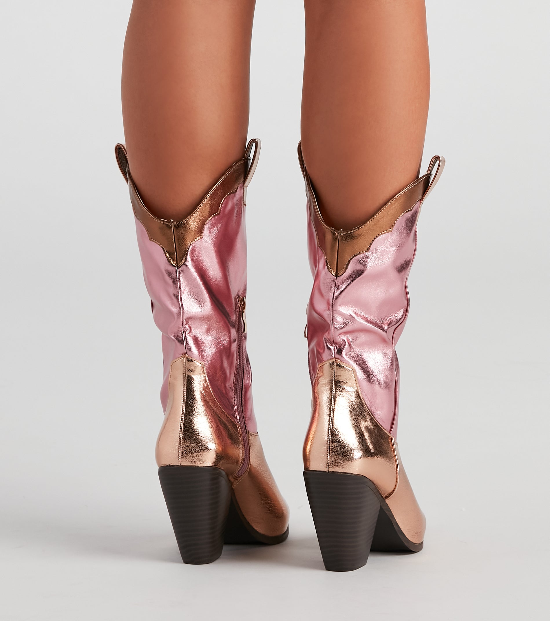 Howdy Partner Metallic Cowgirl Boots - Image 4