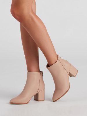 Basic Chic Faux Leather Booties