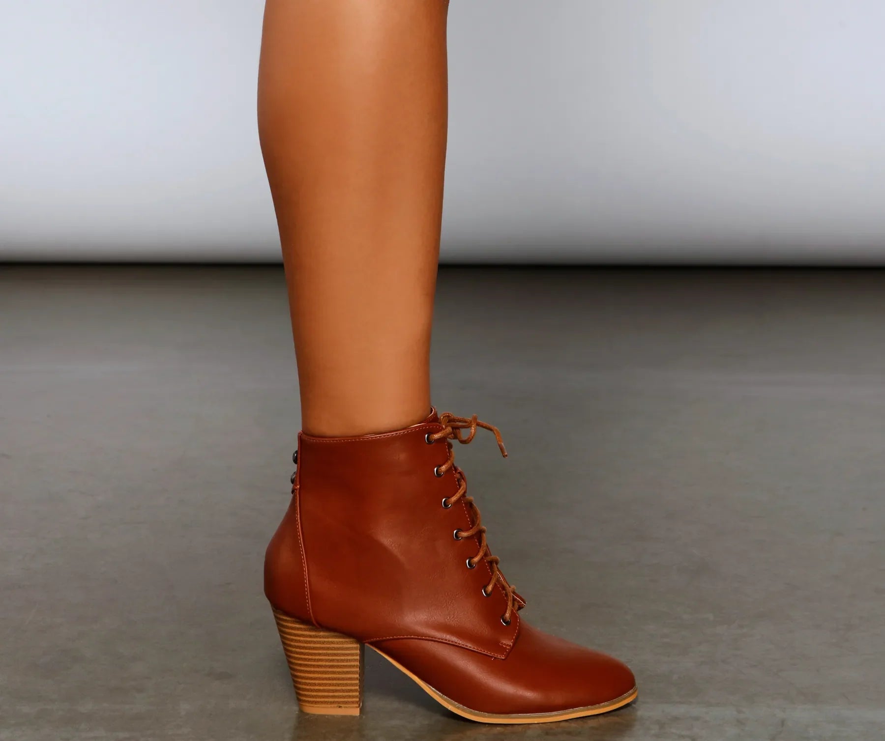 Cozy Cutie Lace-Up Block Heel Booties - Image 9