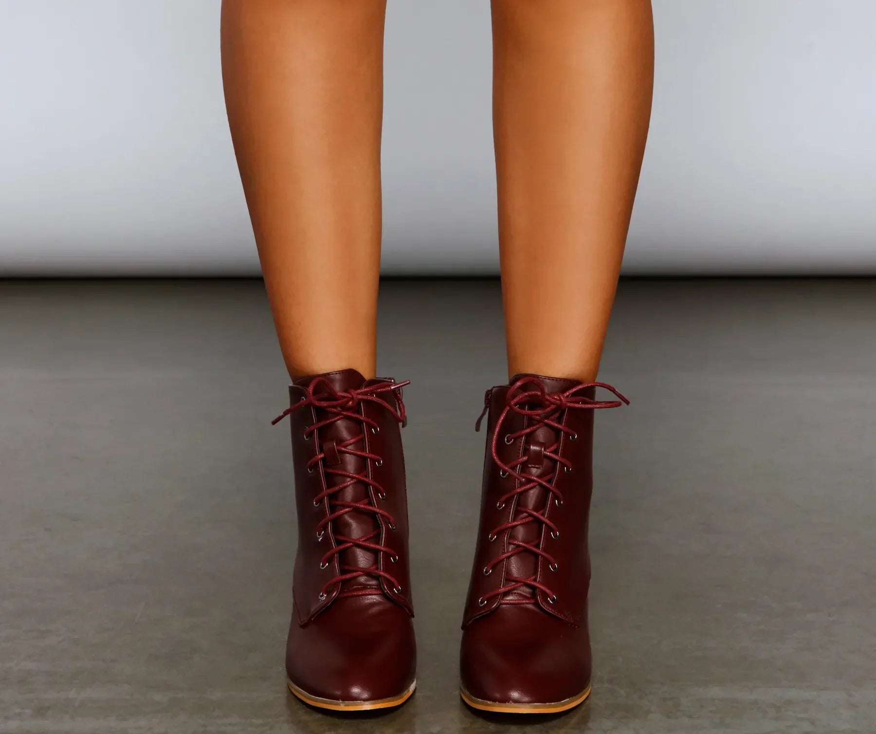 Cozy Cutie Lace-Up Block Heel Booties - Image 2