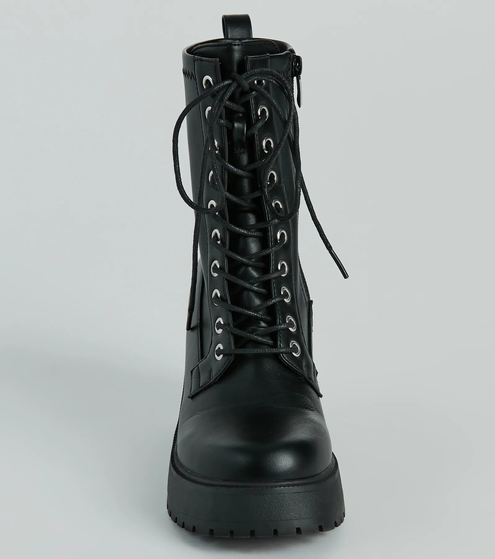 Tough Girl Chic Platform Combat Lug Booties - Image 3