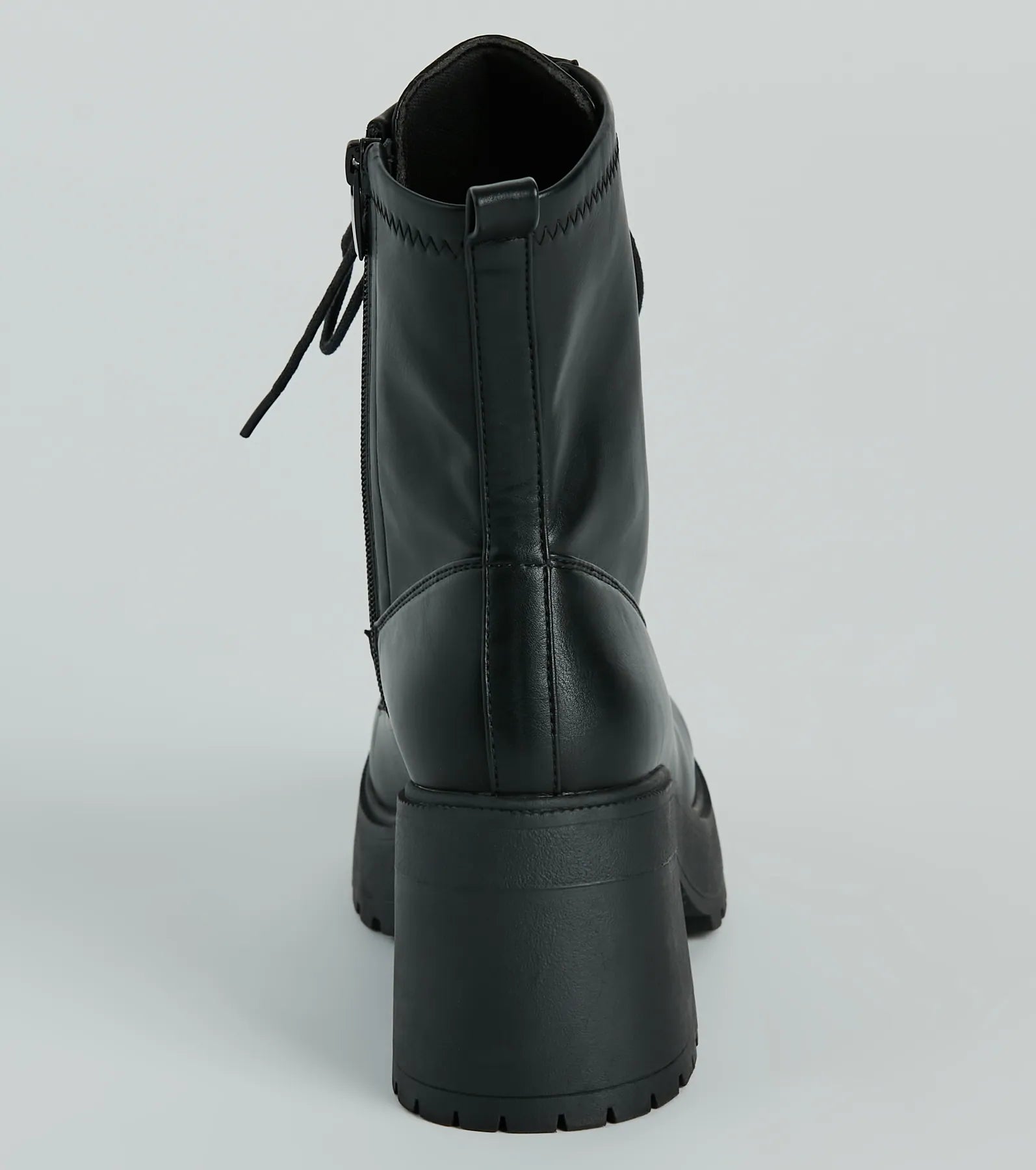 Tough Girl Chic Platform Combat Lug Booties - Image 4
