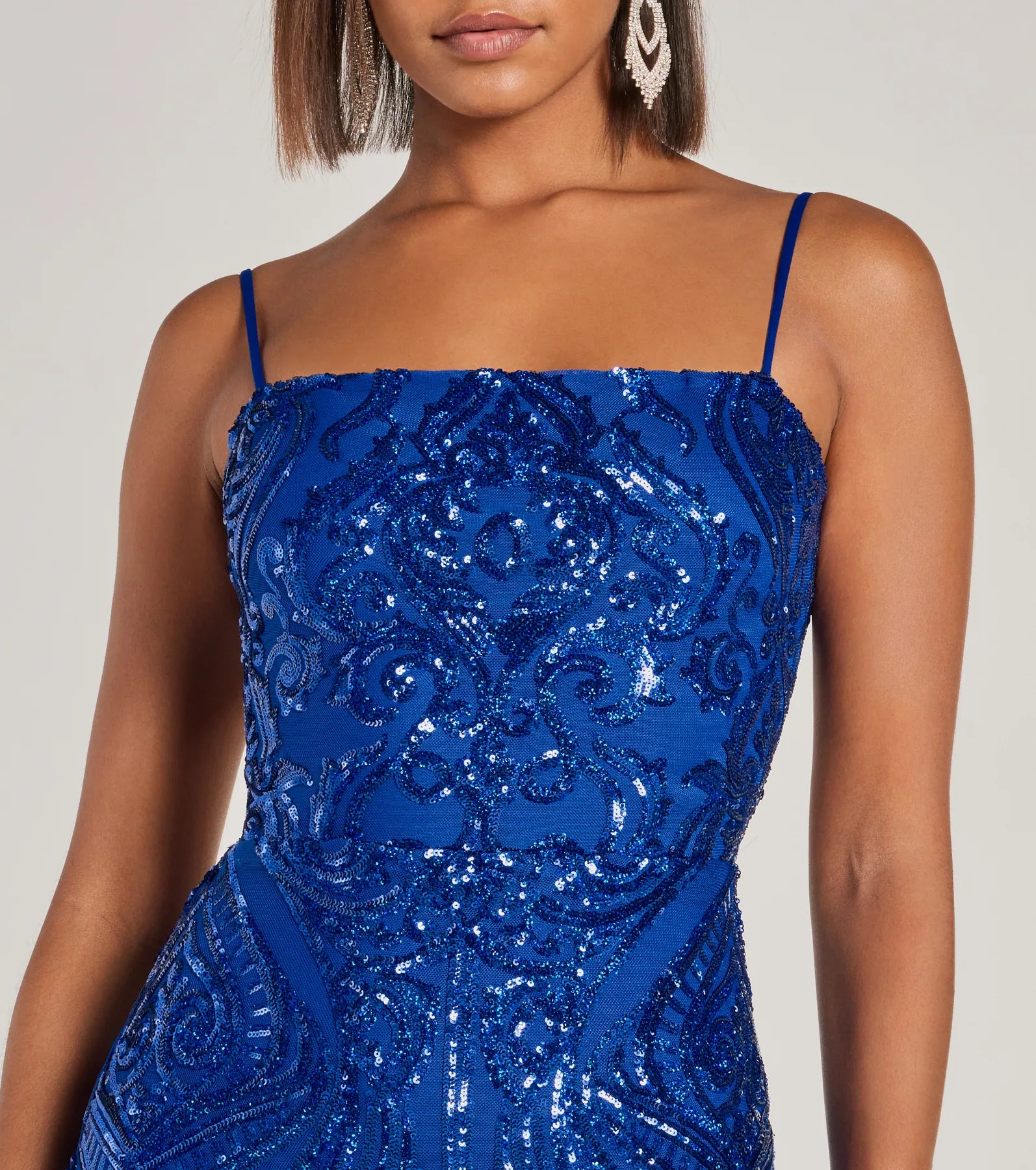 Aitana Lace-Up Bodycon Sequin Mini Dress - Image 5