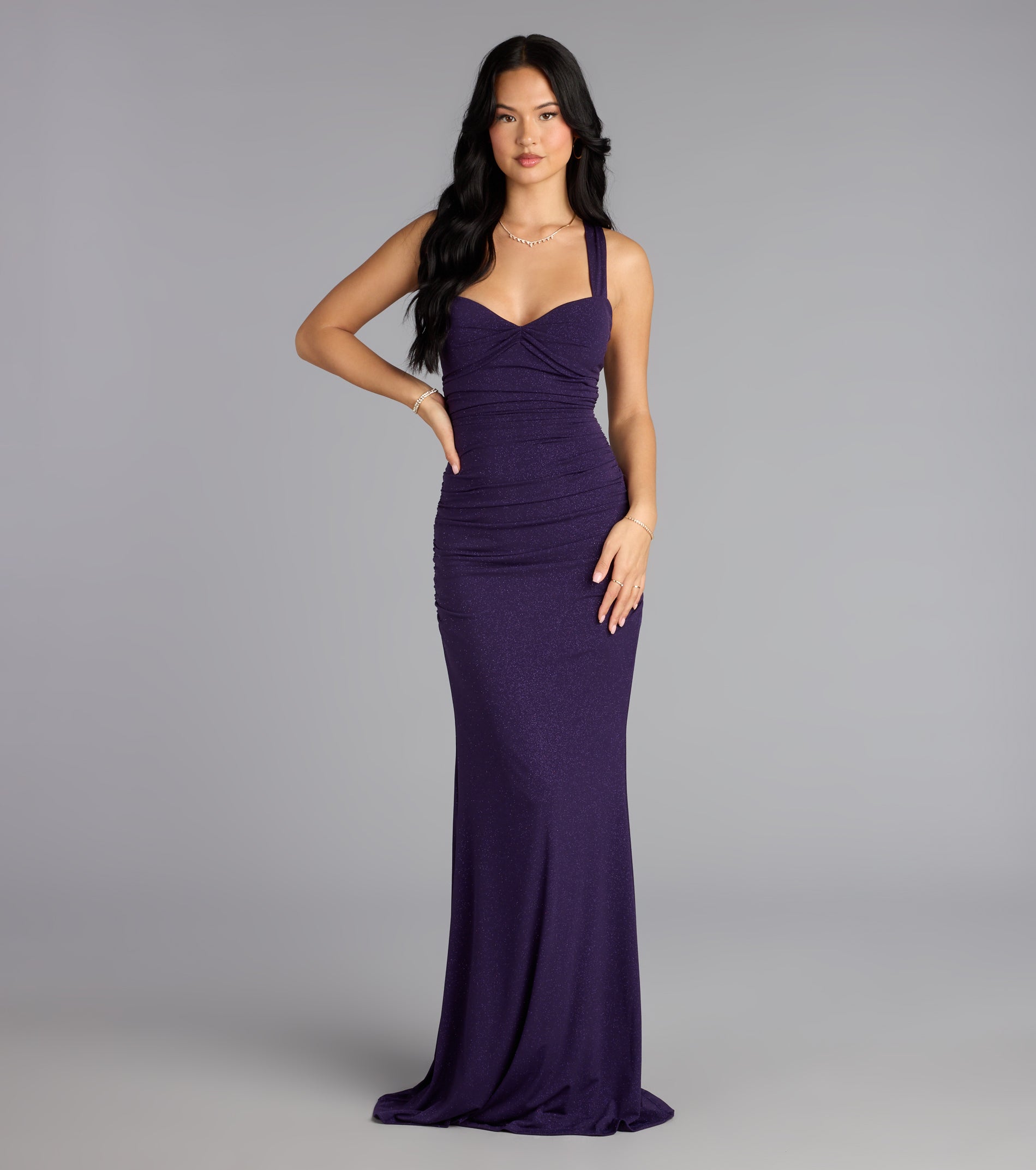 Tatiana Lace-Up Mermaid Glitter Formal Dress - Image 18
