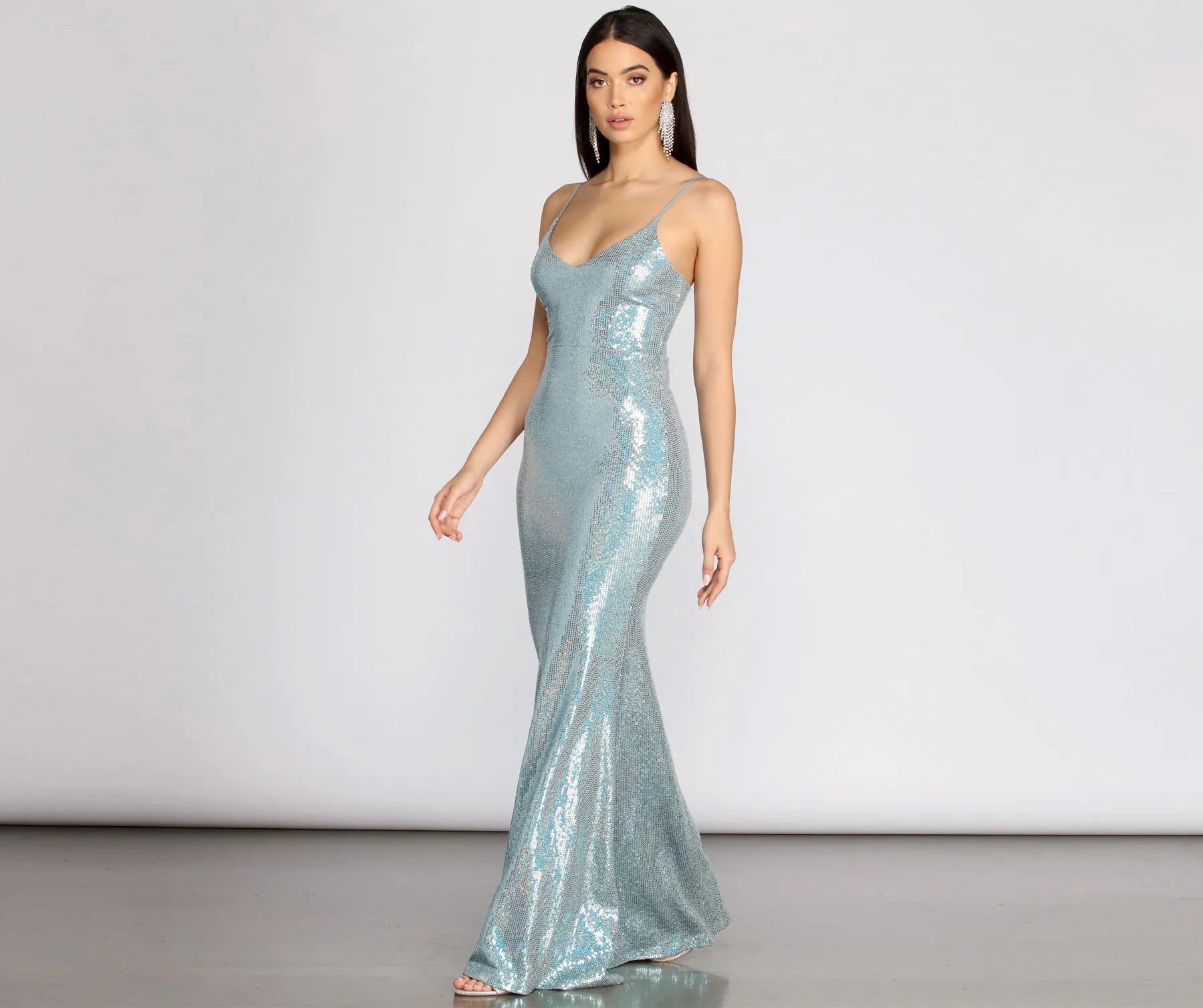 Sonora Glitter Heat Stone Mermaid Dress - Image 4