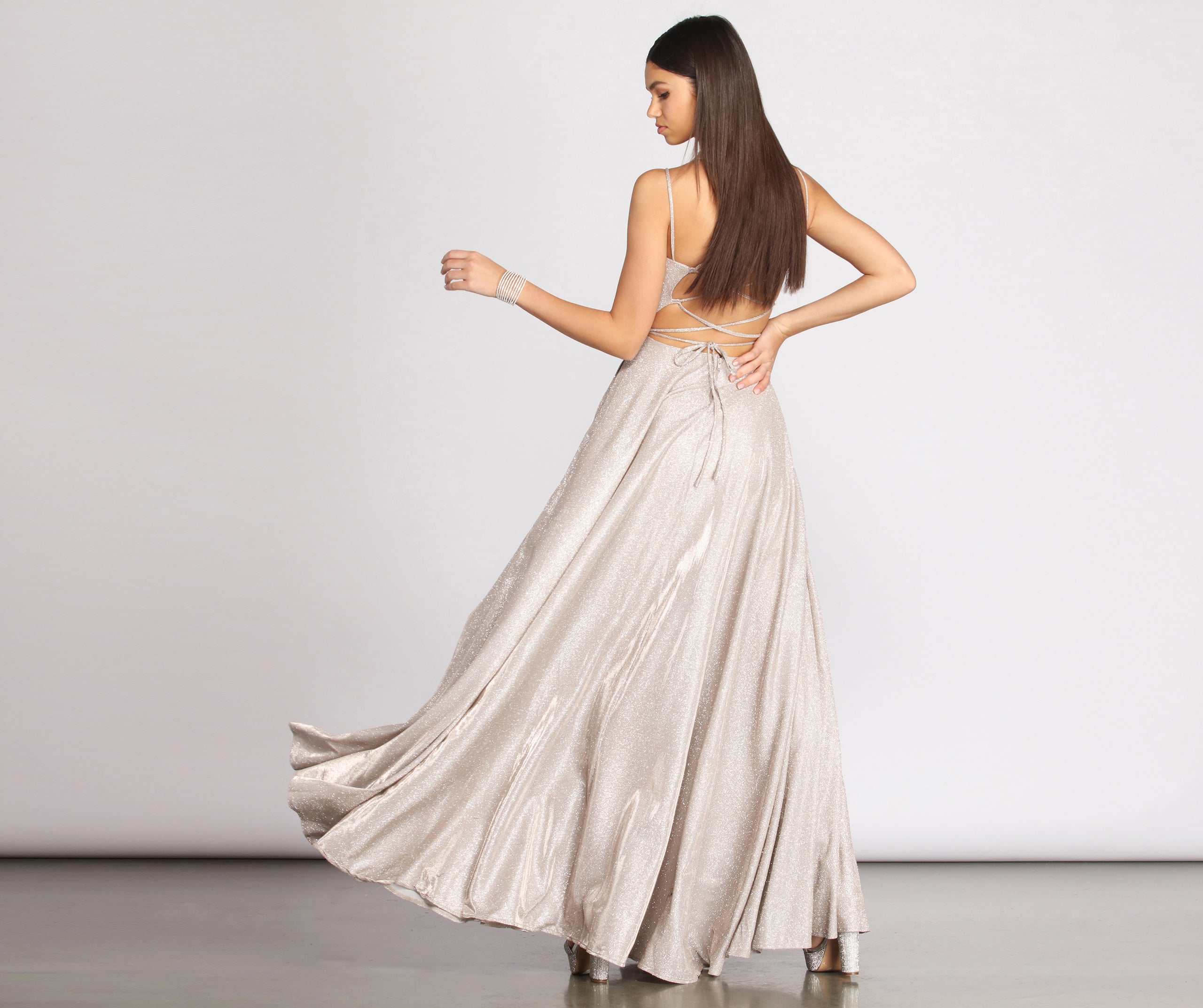 Shira Shine Lace Back Gown - Image 2