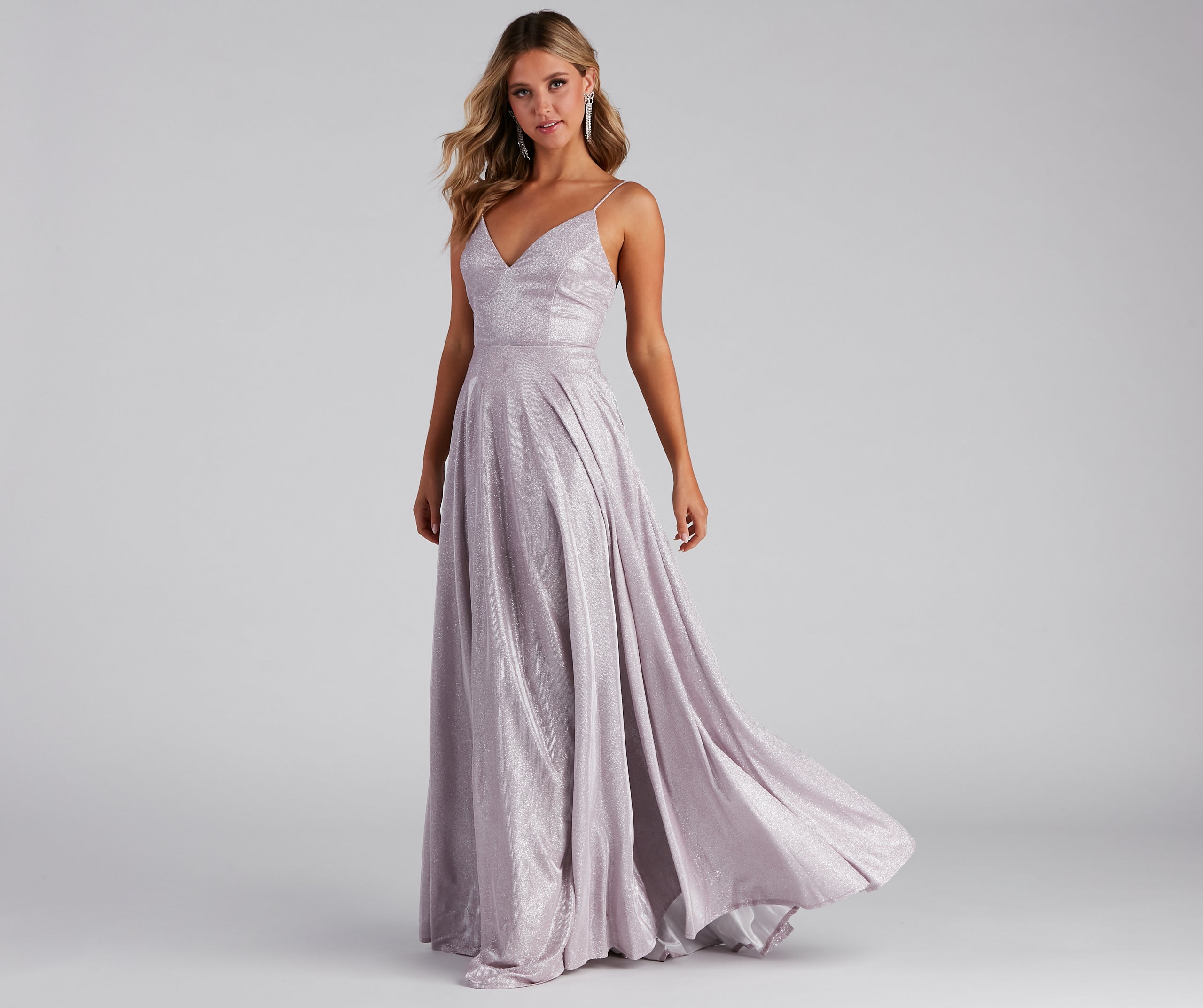 Kimora Formal Woven Glitter A-Line Dress - Image 5