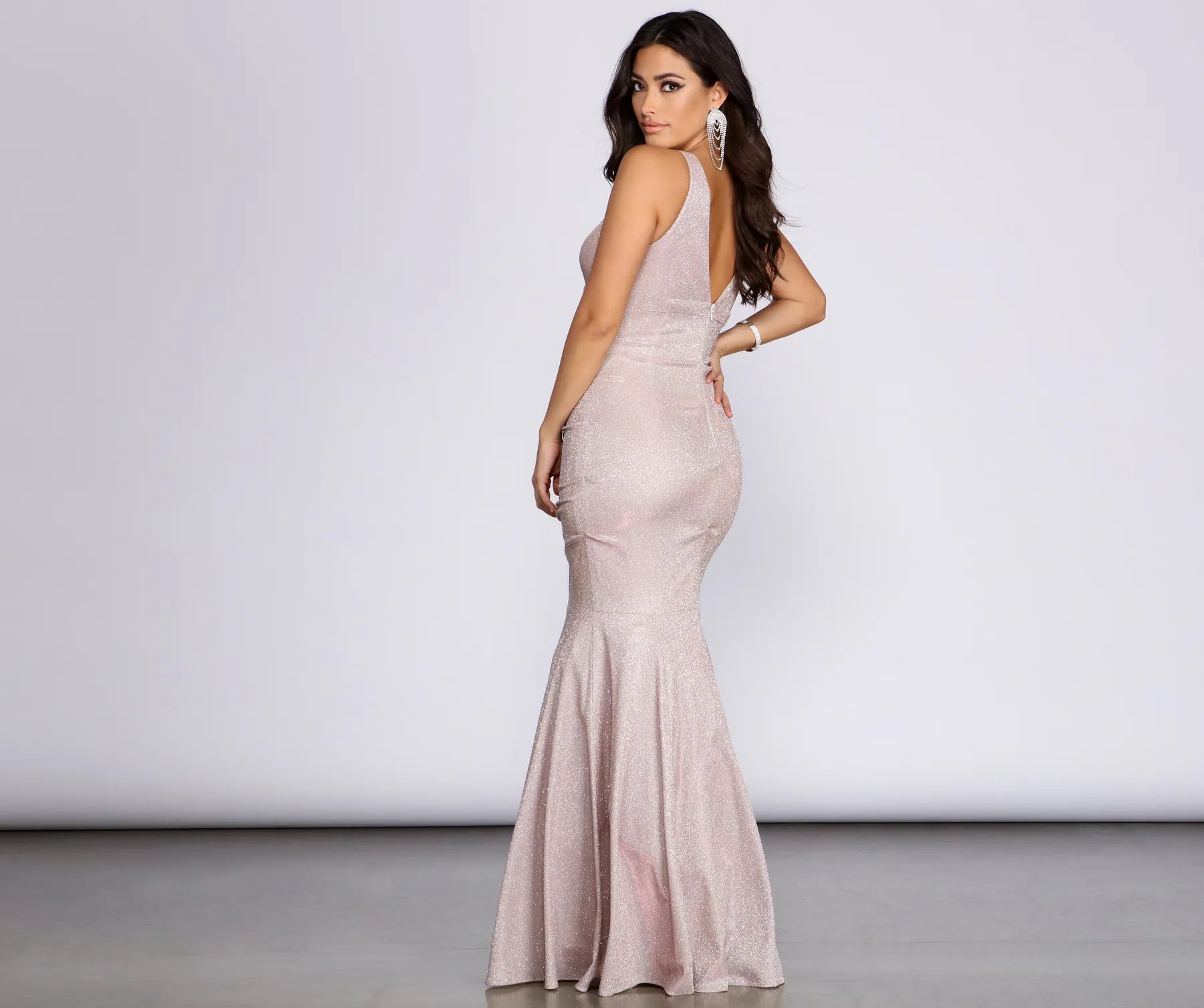 Martina Metallic Glitter Mermaid Dress - Image 2