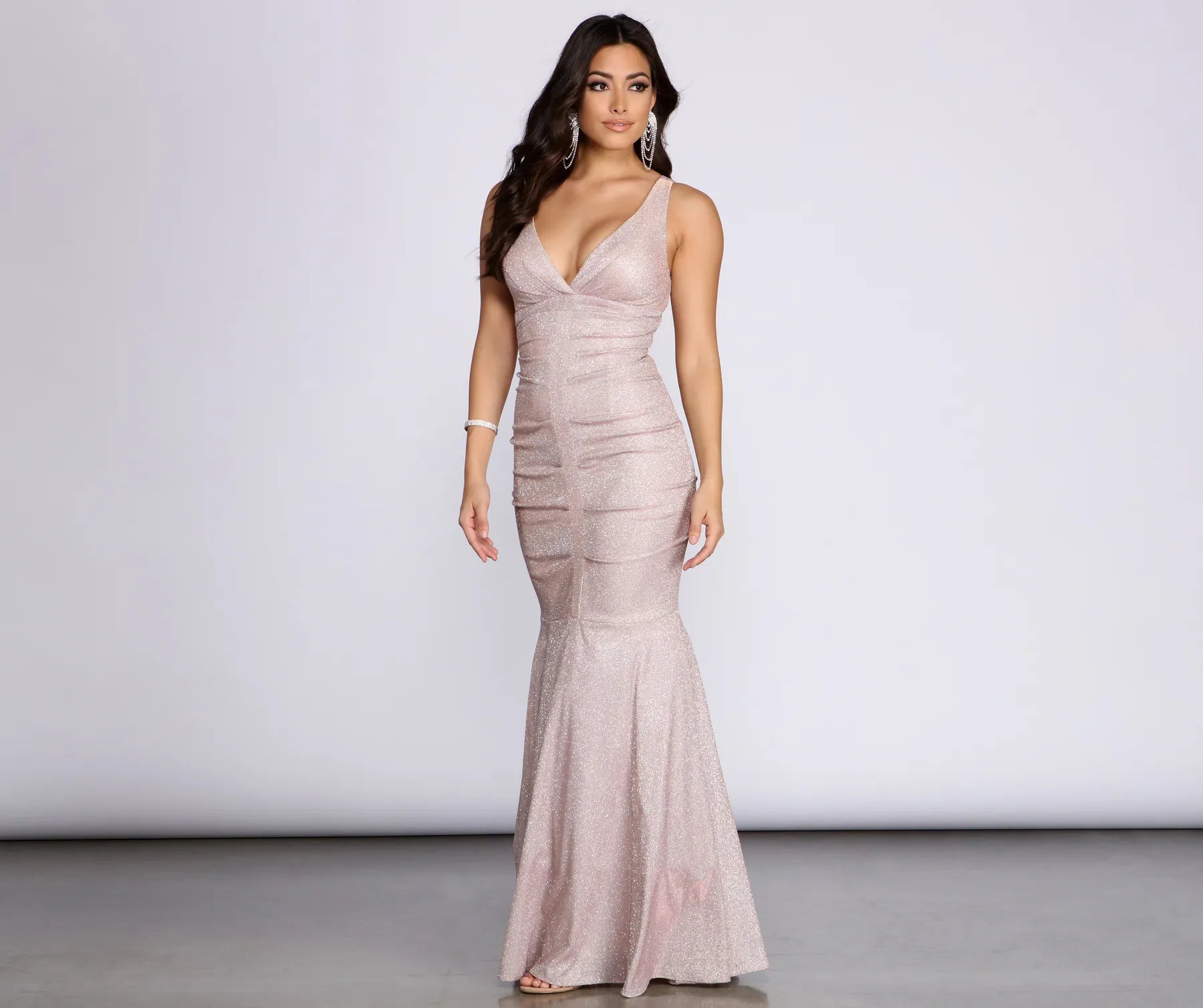 Martina Metallic Glitter Mermaid Dress - Image 4