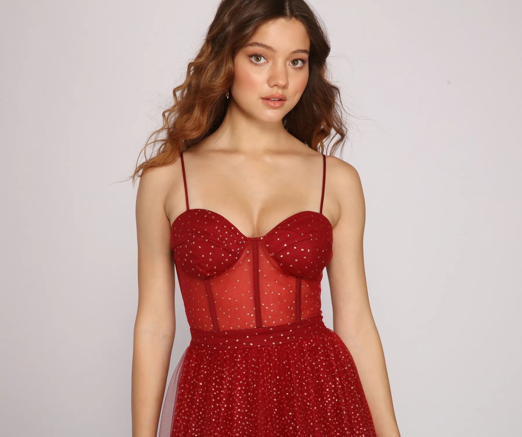 Cressida Formal Glitter A-Line Dress - Image 2