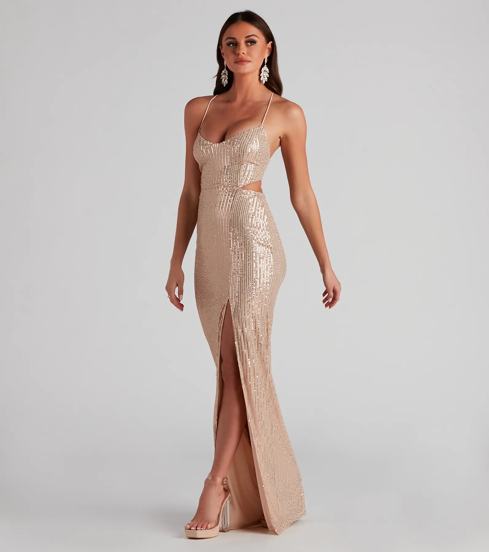 Annie Formal Sequin Long Dress - Image 4