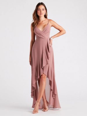 Gracie Formal Chiffon A-Line High Low Dress
