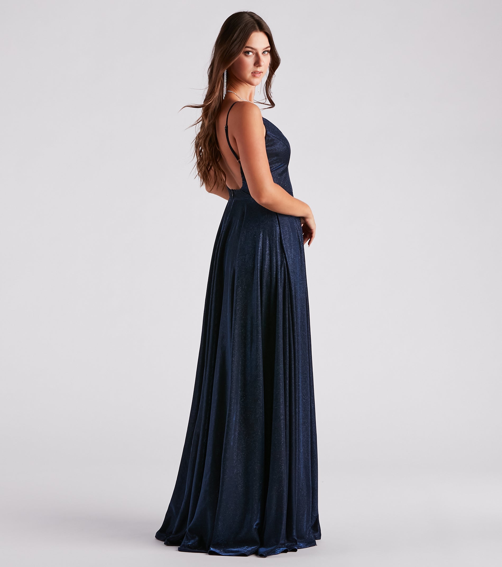 Kimora Formal Woven Glitter A-Line Dress - Image 2