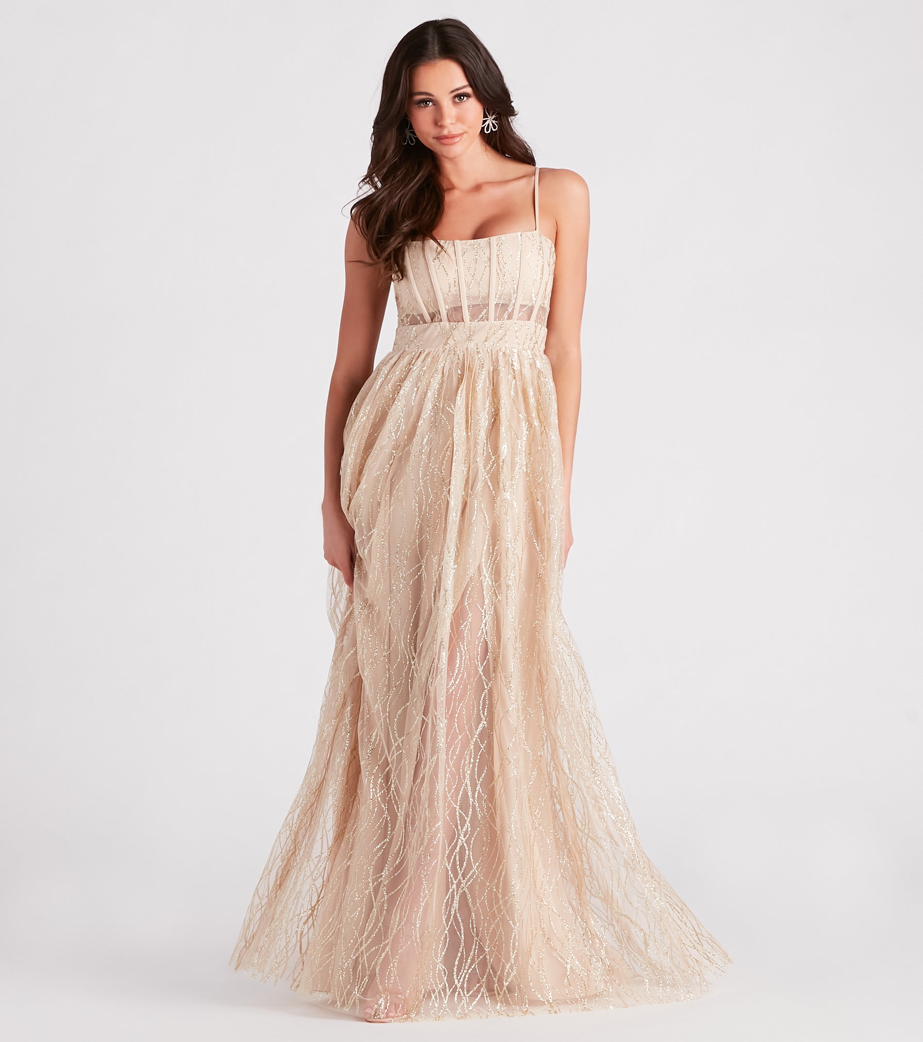 Amanda Glitter Corset Ball Gown - Image 3