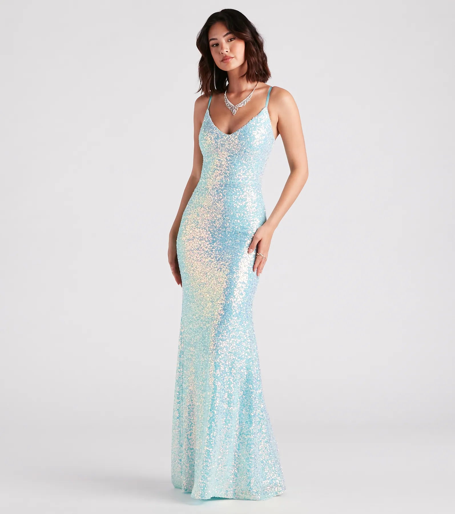 Harmony Formal Iridescent Sequin Mermaid Dress - Image 3