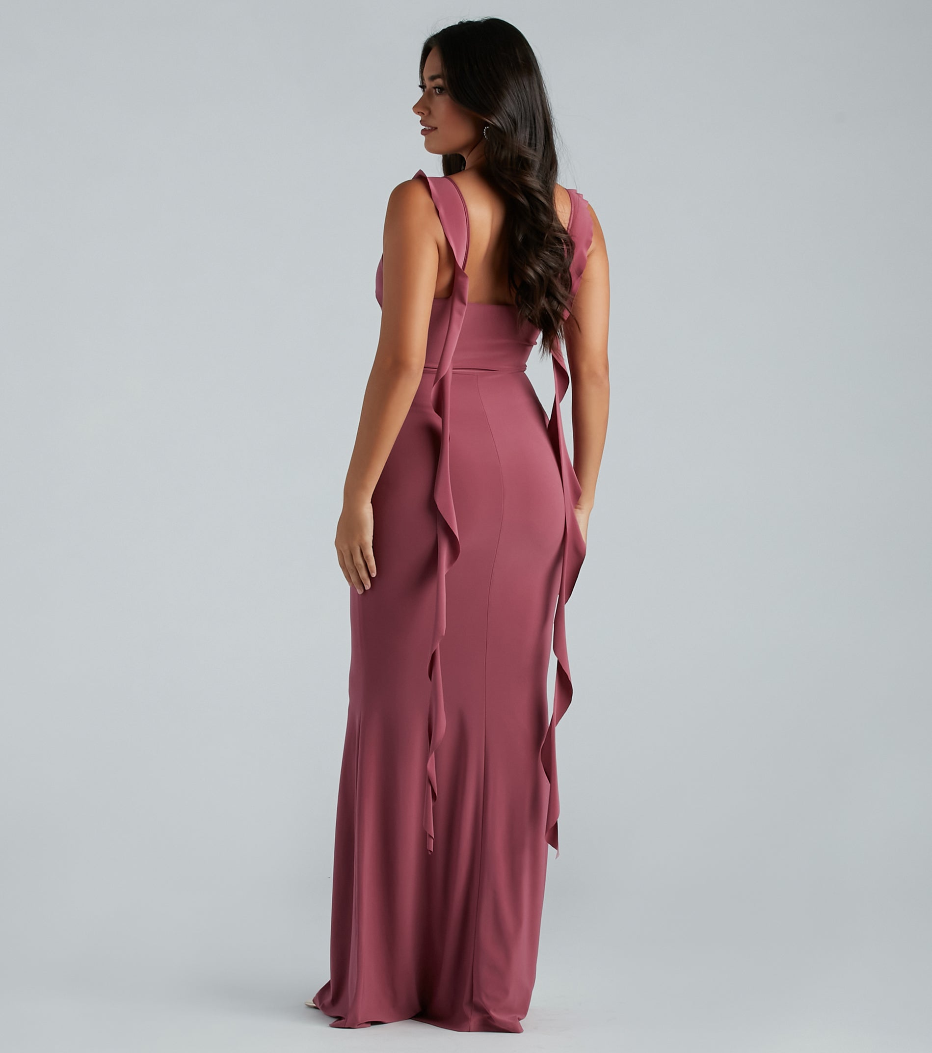 Barbara Formal Ruffle Mermaid Dress - Image 2
