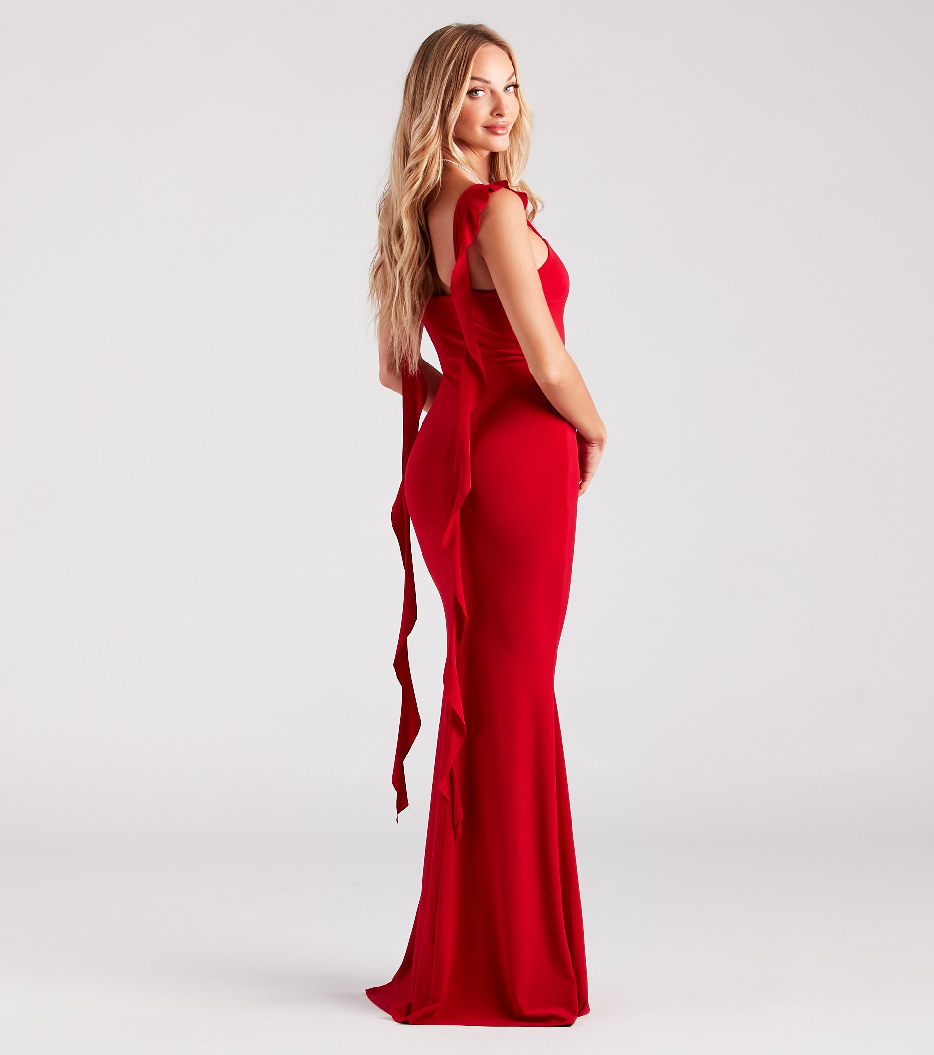 Barbara Formal Ruffle Mermaid Dress - Image 5