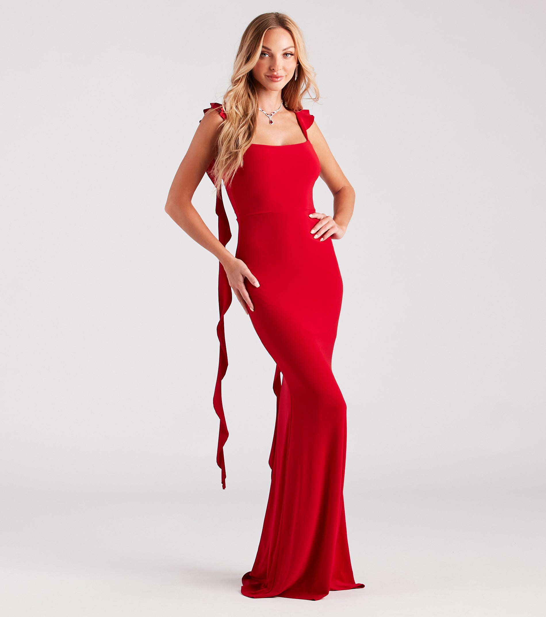 Barbara Formal Ruffle Mermaid Dress - Image 7
