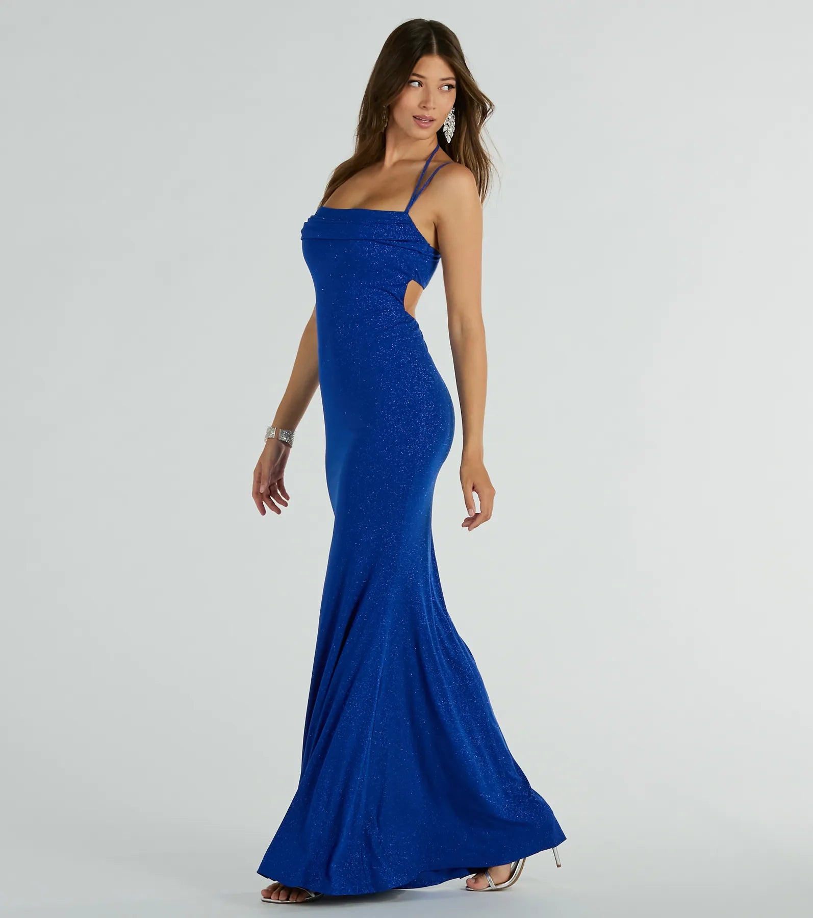 Katerina Square Neck Mermaid Glitter Formal Dress - Image 4