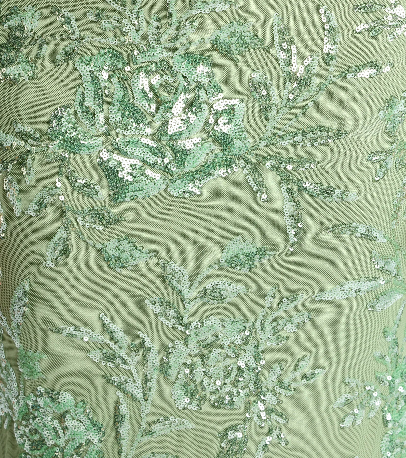 Lexie Floral Sequin Lace-Up Mermaid Dress - Image 3