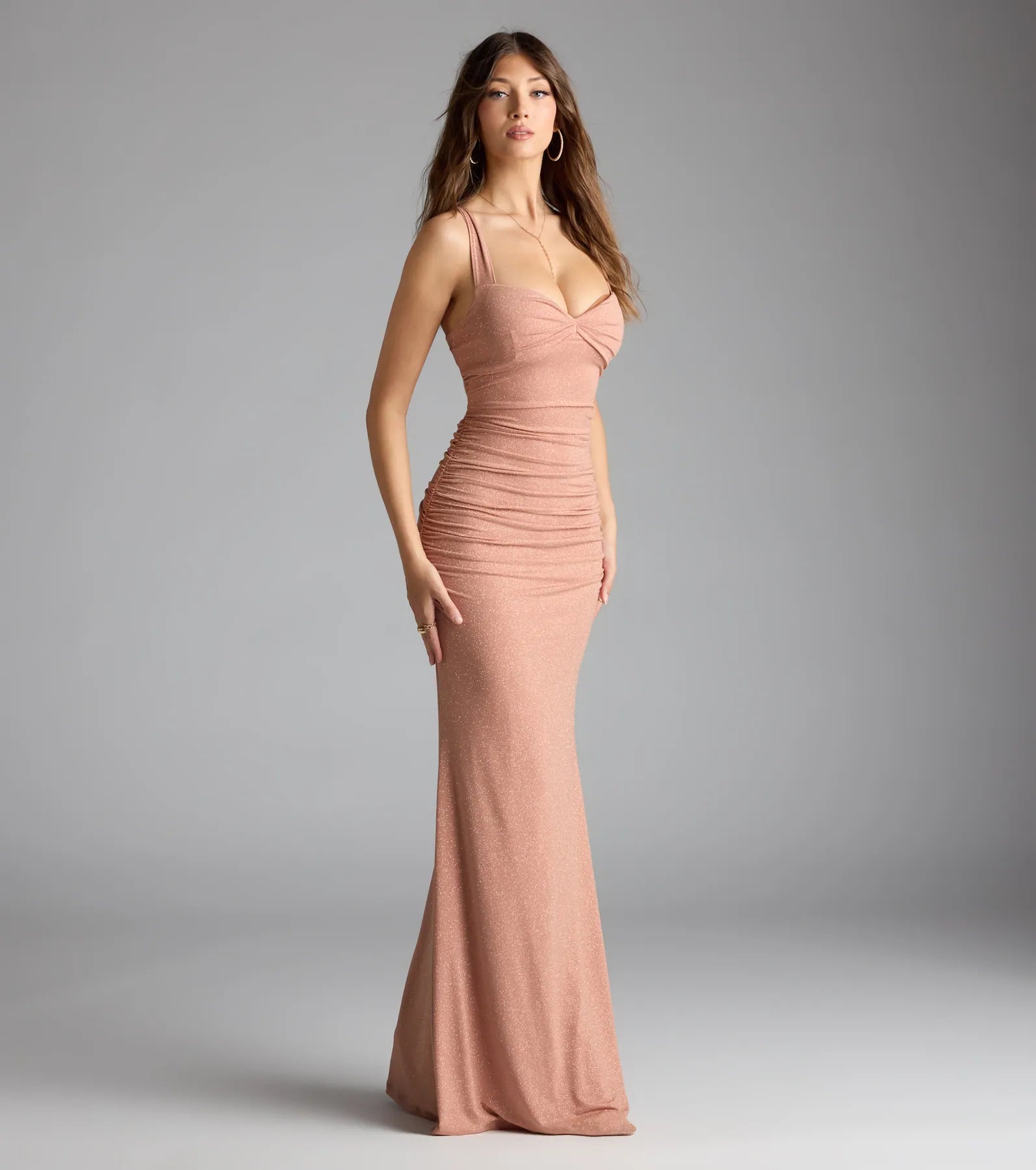 Tatiana Lace-Up Mermaid Glitter Formal Dress - Image 13