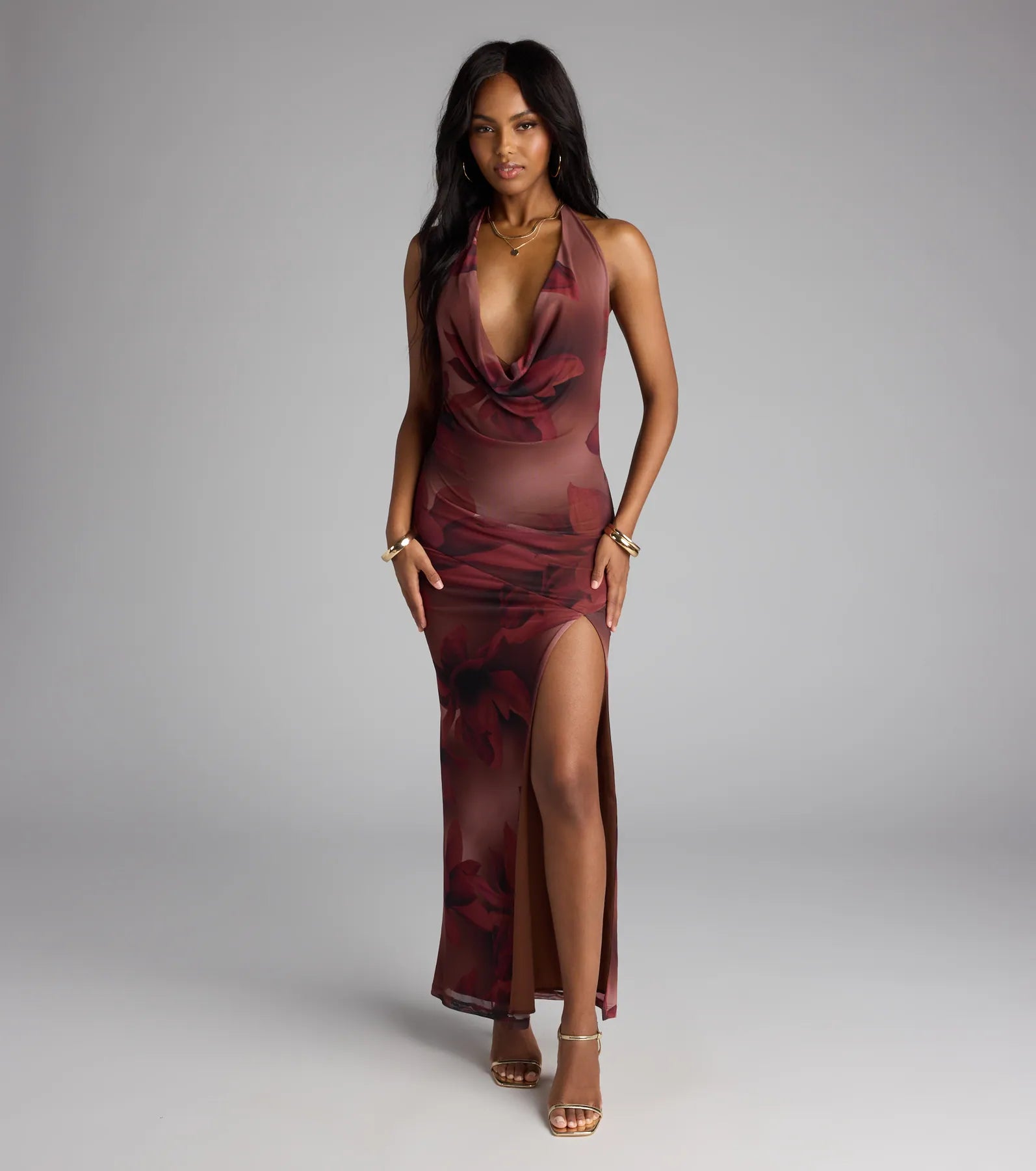 Drama Meets Paradise Floral Maxi Dress - Image 2