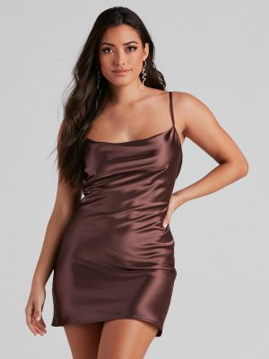 Keep It Sleek Satin Mini Dress