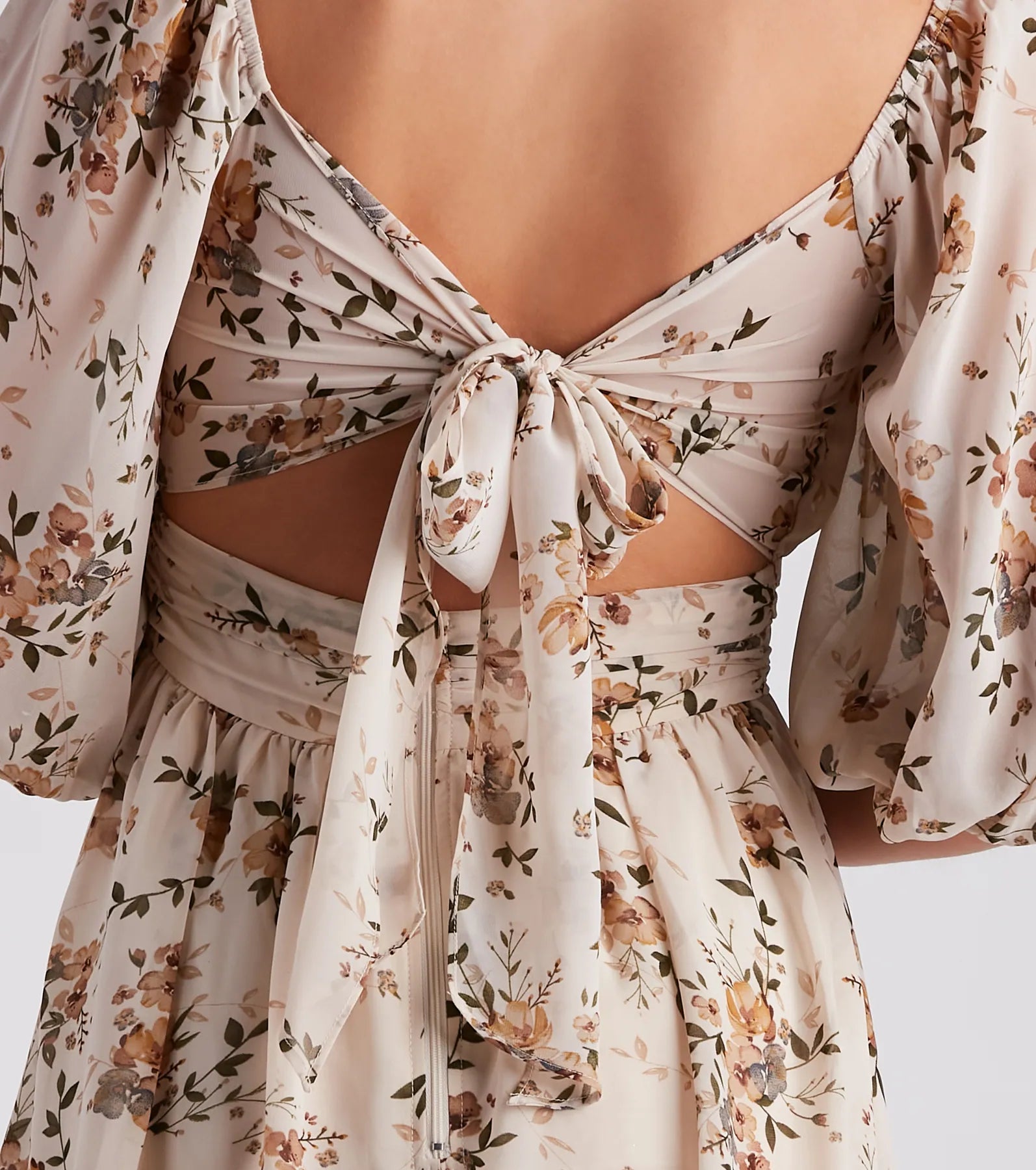 Sunday Girl Floral Chiffon Skater Dress - Image 12