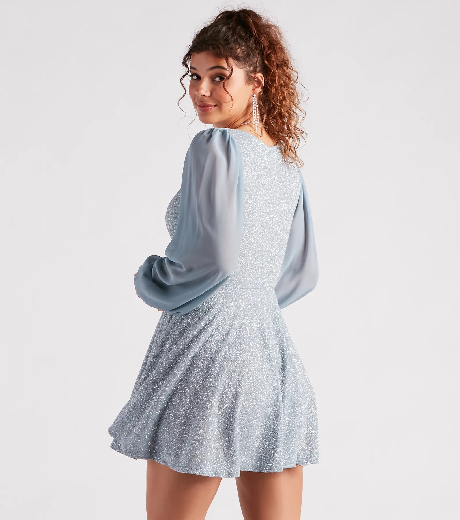 Captivate In Glitter Party Dress - Image 10