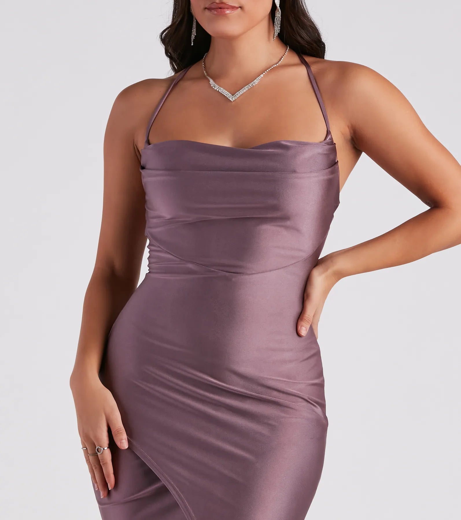 Ever So Chic Wrap-Front Midi Dress - Image 4