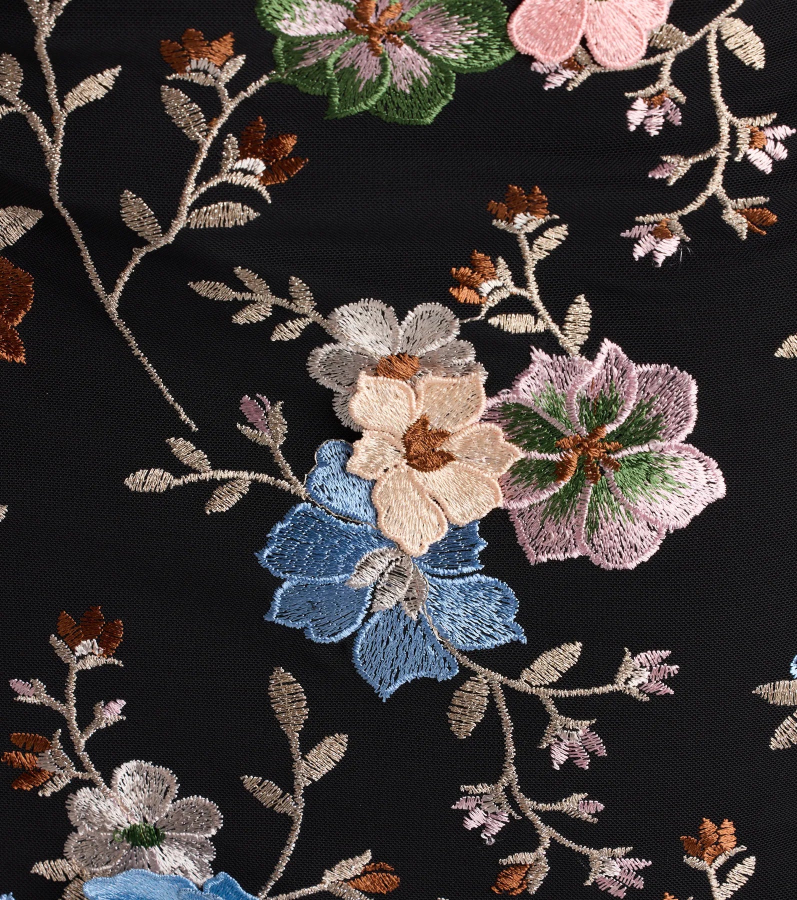 Flowery Dream Floral Embroidered A-Line Mini Dress - Image 4