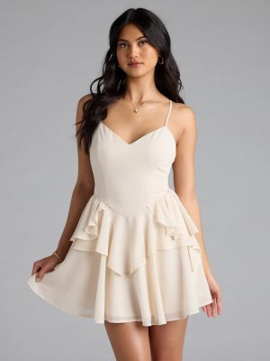 Fairytale Daze Strappy Back Chiffon Skater Dress