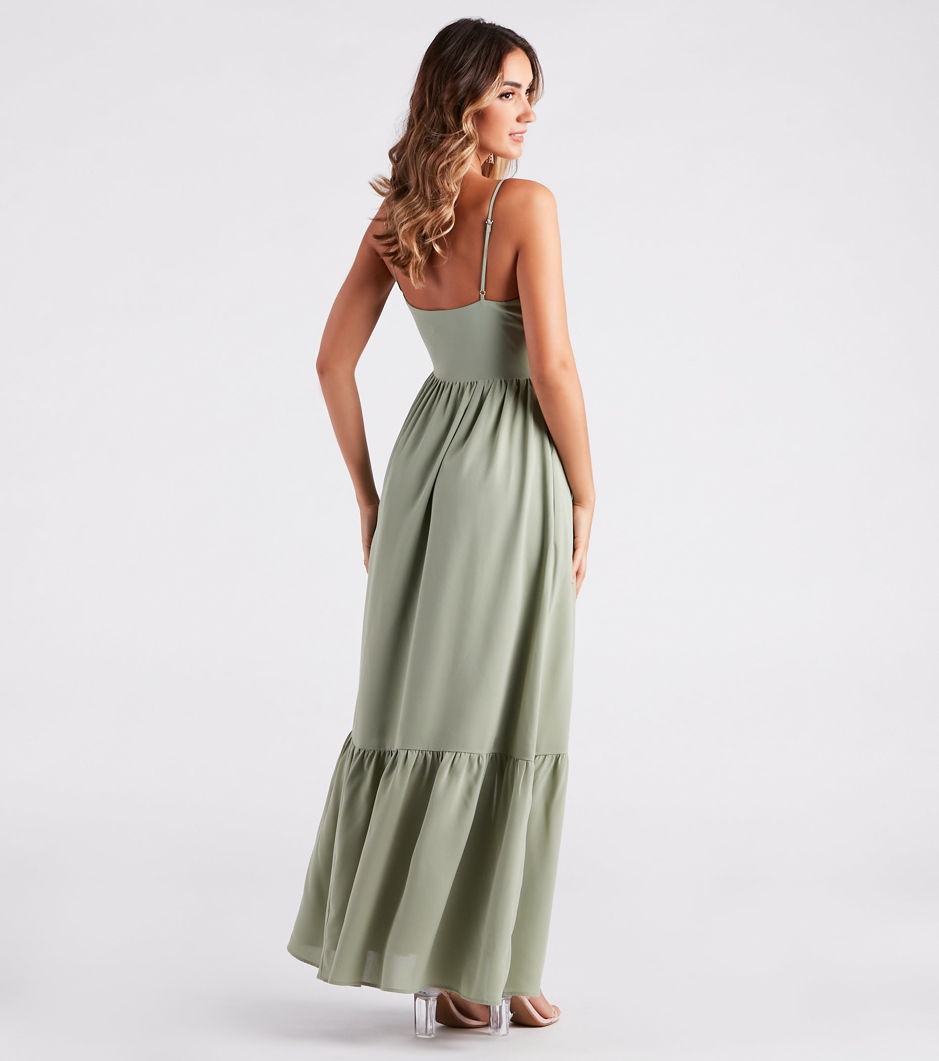 Swept Off Your Feet Button Ruffle Maxi Dress - Image 2