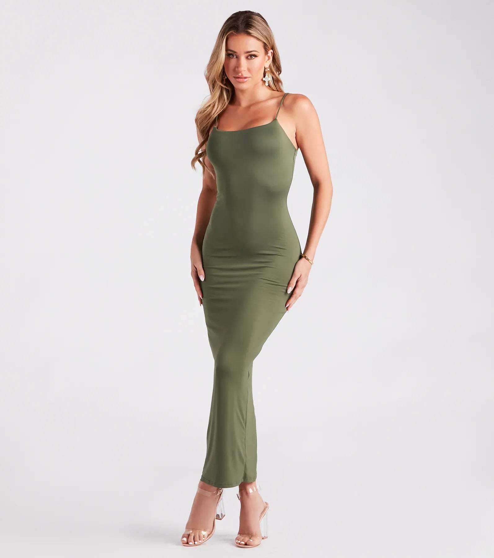 Looking Sensational Smooth Knit Maxi Dress - Image 5