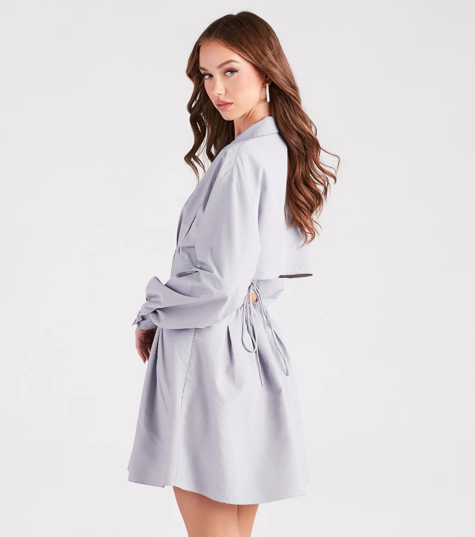 Perfectly Striped Shirt Skater Dress - Image 6