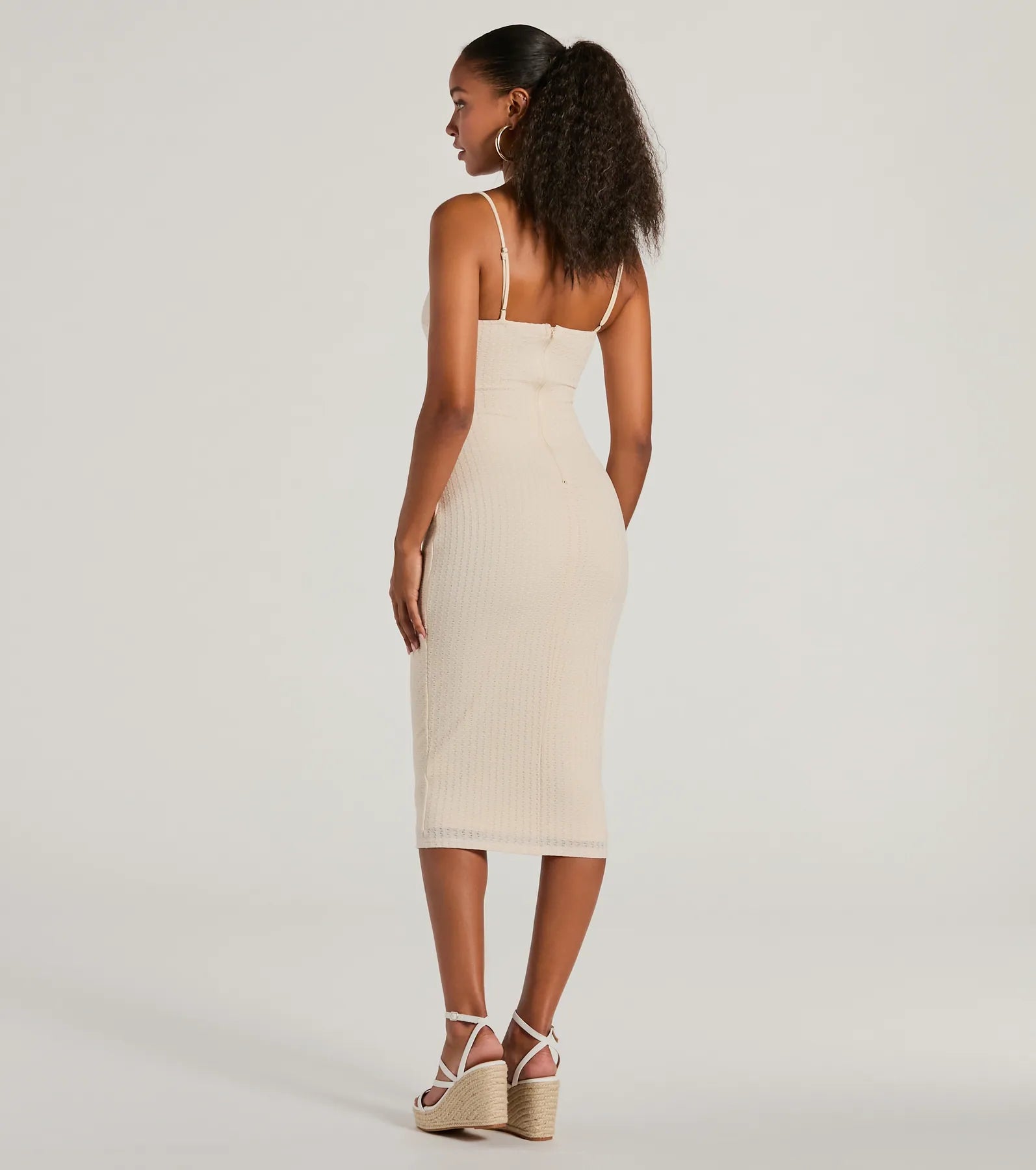 Effortless Blis Sleeveless Bodycon Knit Midi Dress - Image 2