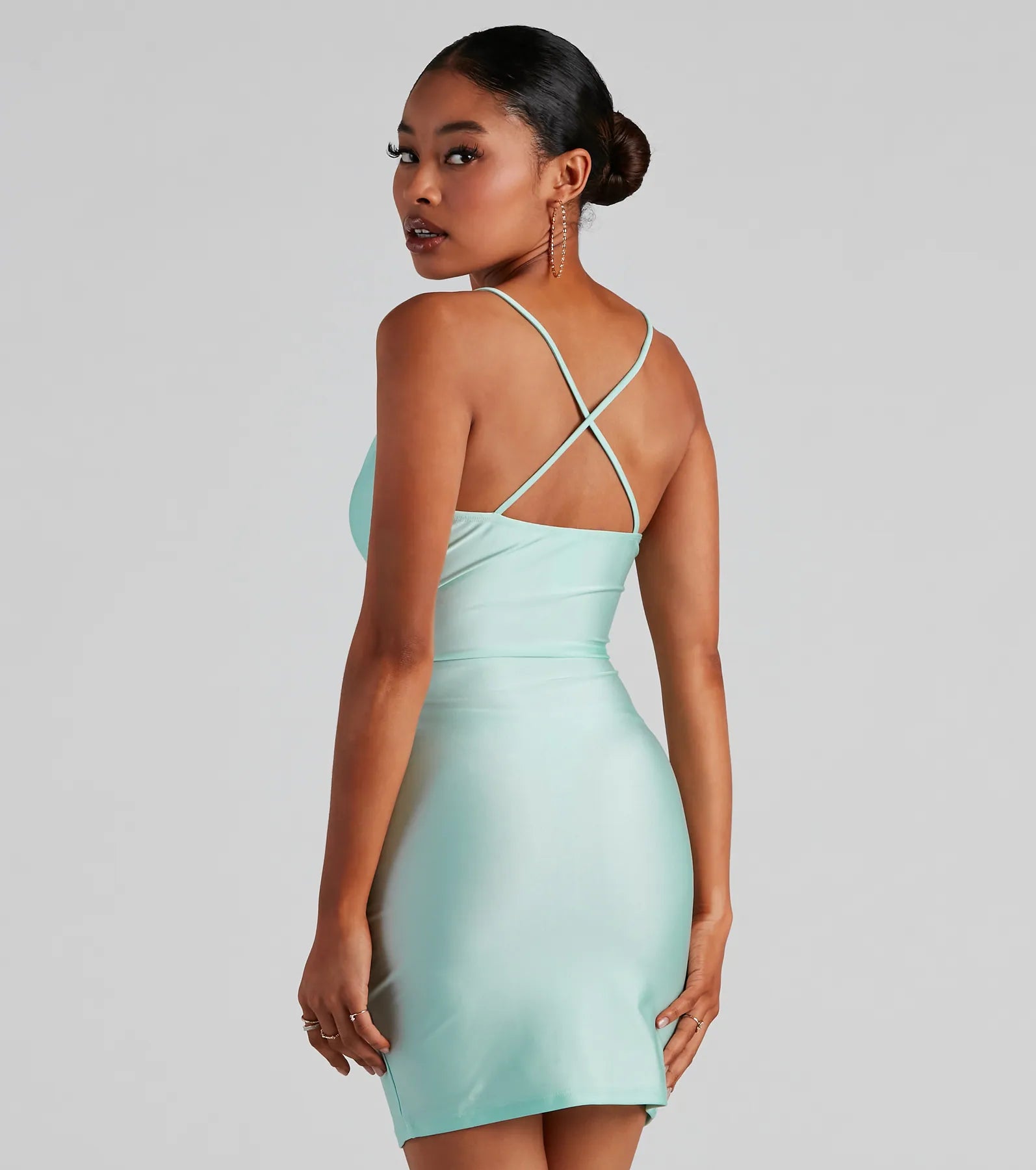 All The Right Moves Cowl Neck Mini Dress - Image 6